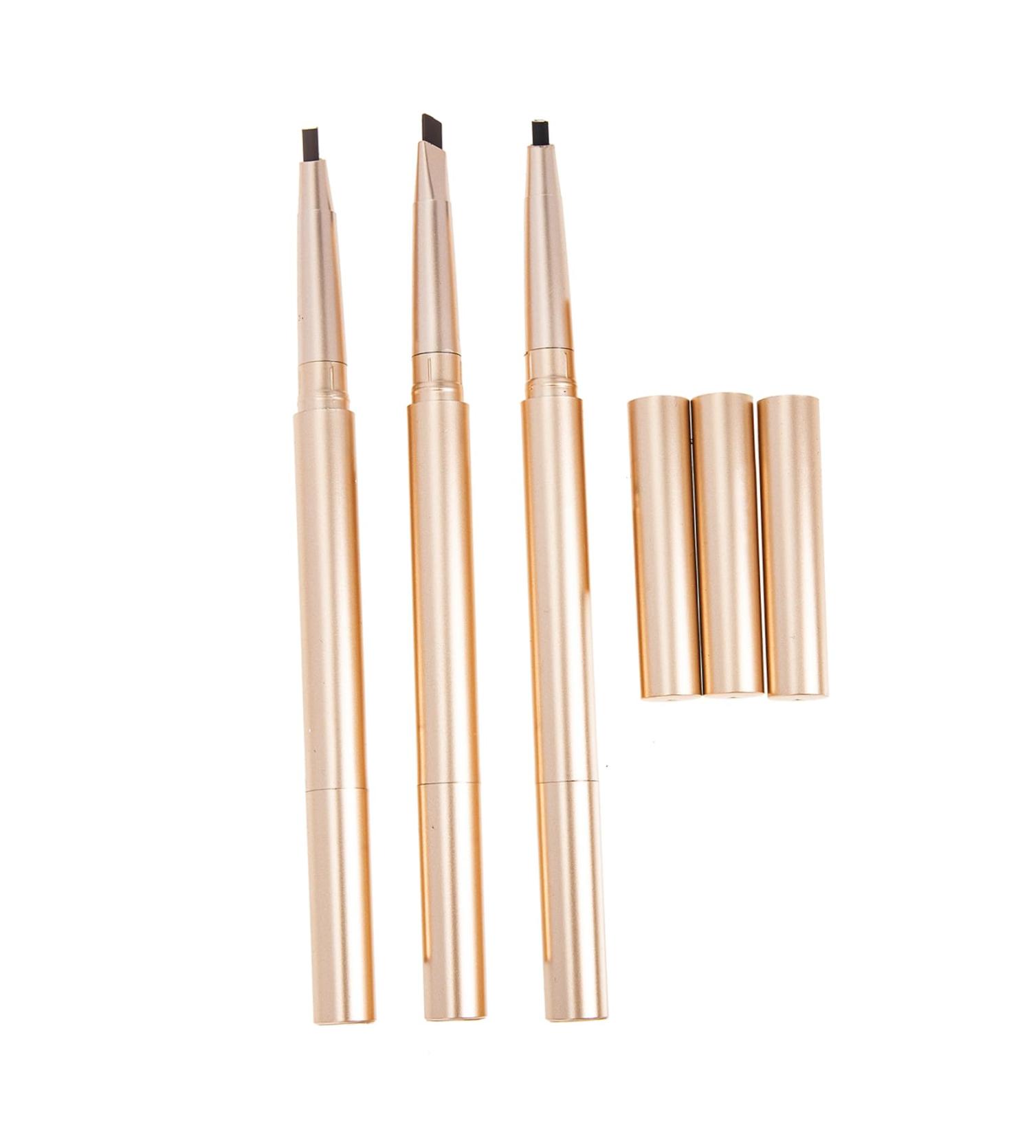 CANIGHT 3pcs Double Ended Eyebrow Pencil Brow Pencil Black Makeup Pen for Eyebrow Makeup Eyebrow Pencil Abs - Buy Online on GoSupps.com
