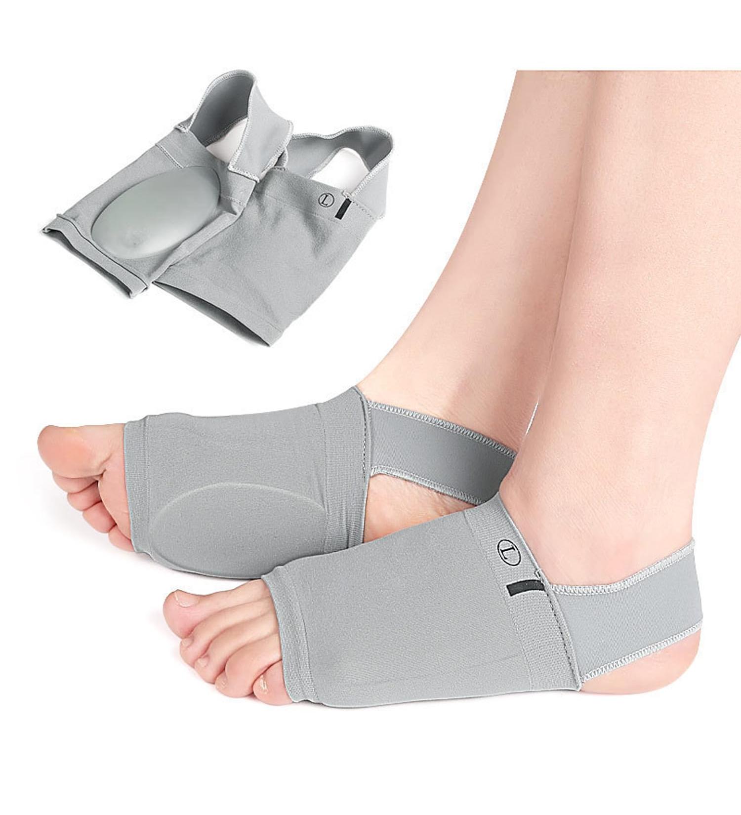 Arch Support Sleeves with Gel Pads for Men & Women - Non-Slip Plantar Fasciitis Relief Cushions (2 Pairs - Buy Online on GoSupps.com