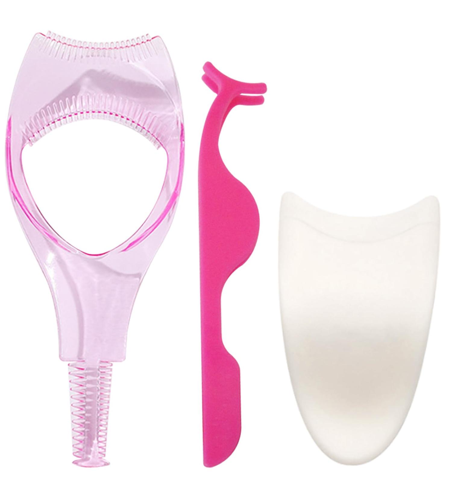 False Eyelashes Applicator Tool 3 In1 Eyelashes Tools Mascara Shield Guard Cosmetic Eyelash Applicator Eyelash Comb Upper Lower Eye Lash Helper Tool Eyelash Curler Cosmetic Tool for Women Girls - Buy Online on GoSupps.com