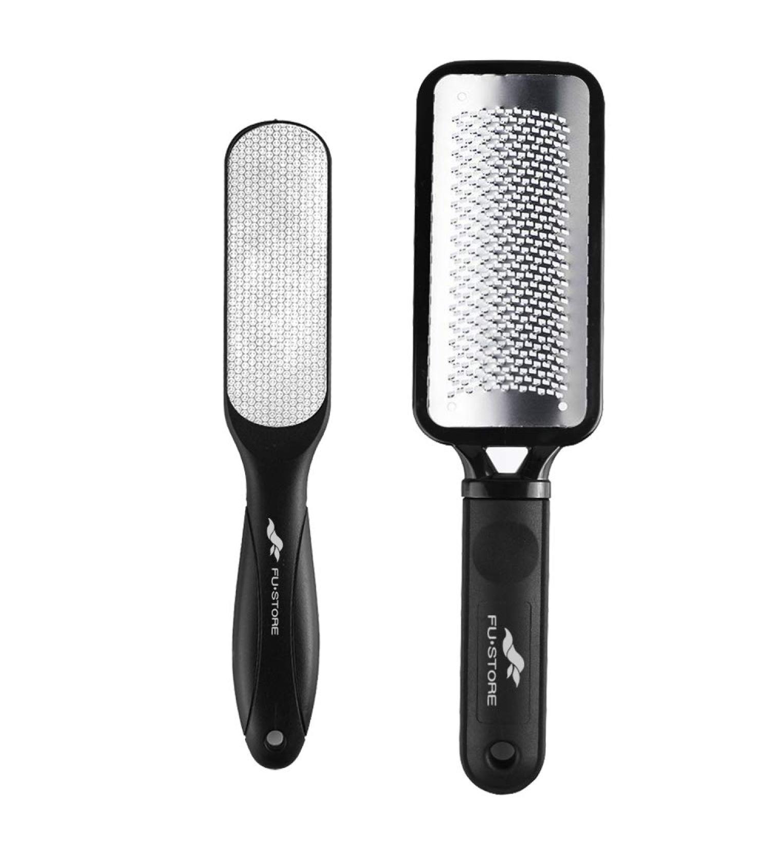 Fu Store Stainless Steel Foot Files Callus Remover 2 Pcs - Professional Pedicure Tools for Smooth Feet - Dual Sided Foot File Scrubber - Premium Quality (Pack of 1) - Buy Online on GoSupps.com