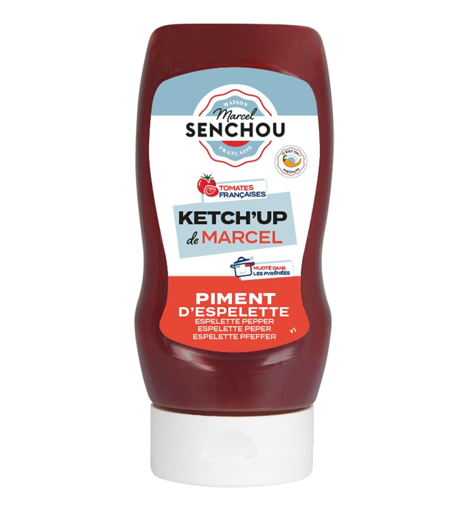 MARCEL SENCHOU - Pure Tomato Ketchup Espelette Pepper - Composed of Vitamin C B6 and K - Based on Sugar Tomato (50%) Pepper - Buy Online on GoSupps.com