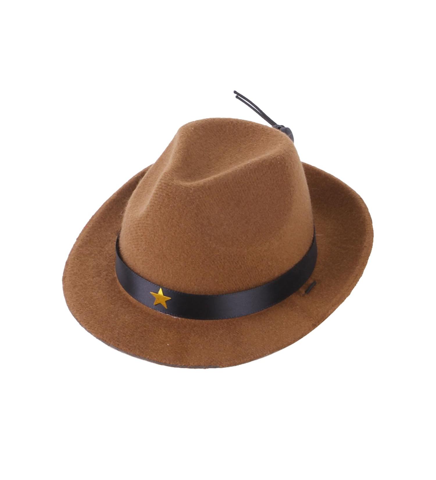 NAUZE Pet Cowboy Hat Brown Funny Cowboy Hat Holiday Costume Pet Party Decoration Photo Props Supplies for Small Dogs and Cats - Buy Online on GoSupps.com