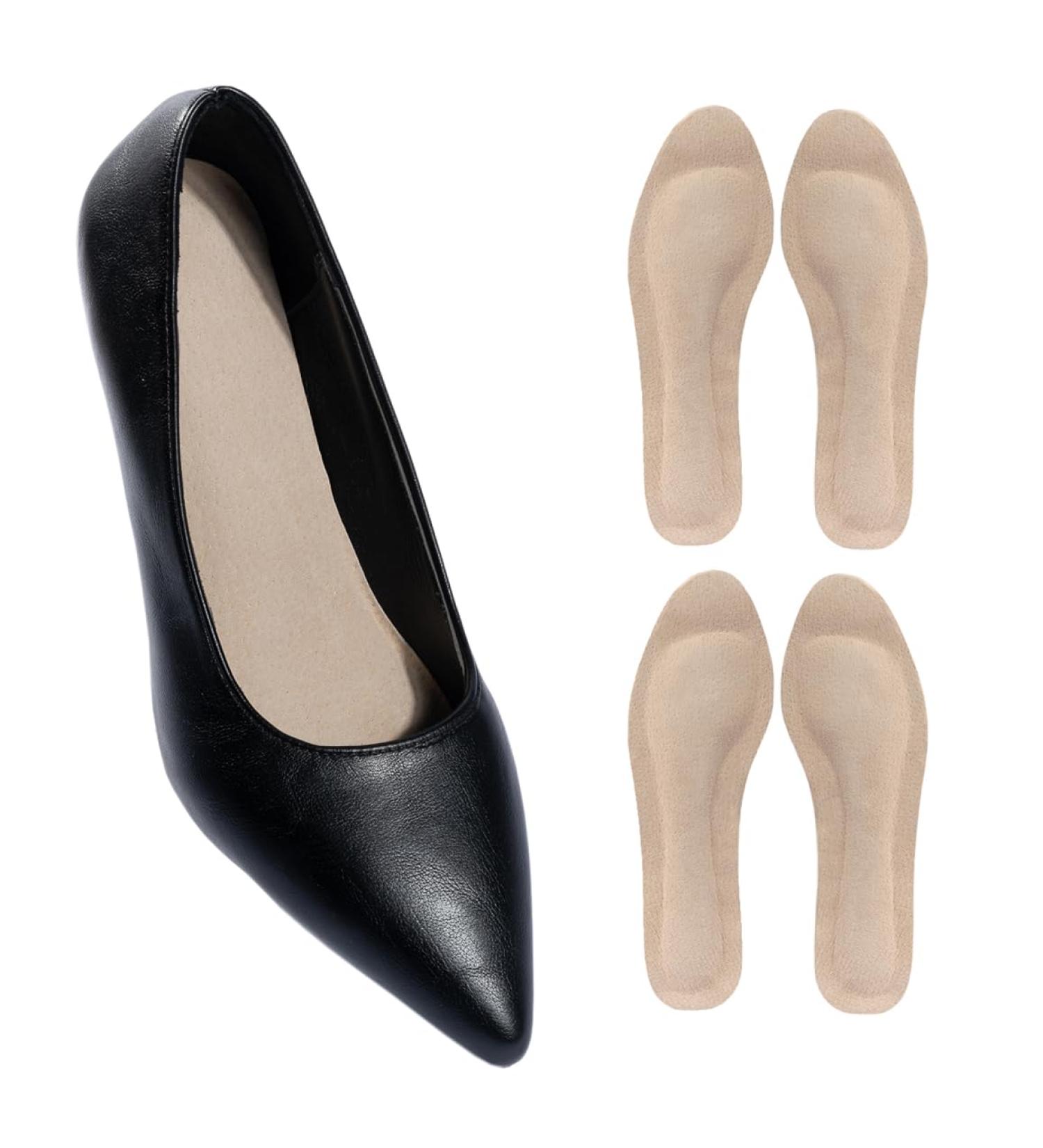2 Pairs Full Length Pigskin High Heels Insoles - Arch Support Anti-Slip Cushion Inserts for Blister Relief | Size 8-9.5 - Buy Online on GoSupps.com