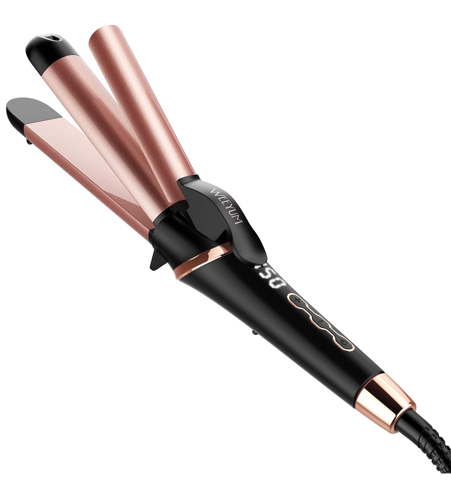 2 in 1 Hair Straightener & Curler - Dual Voltage Travel Flat Iron with 4 Adjustable Temps for All Hair Types - Buy Online on GoSupps.com