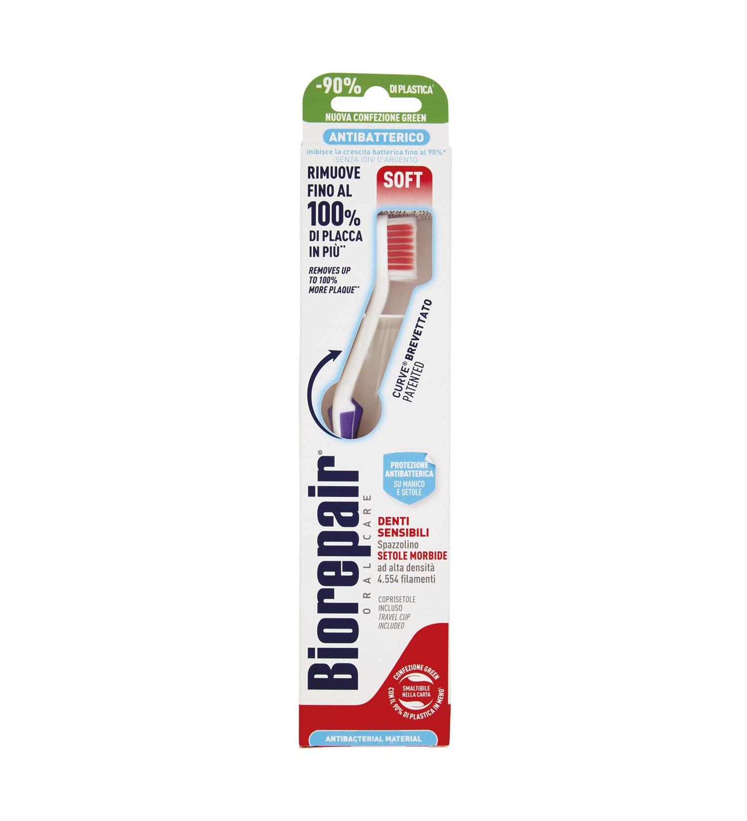 Biorepair Soft Curved Toothbrush for Sensitive Teeth - 20g | Gentle Oral Care for Sensitive Gums - 1 Pack - Buy Online on GoSupps.com