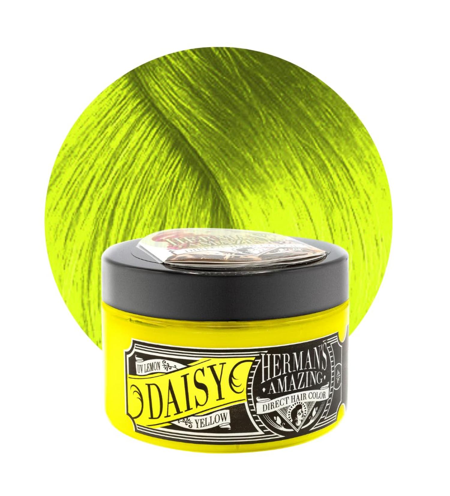 Hermans Amazing semi-permanent Hair Color Lemon Daisy 100% vegan and not tested on animals 115ml - Buy Online on GoSupps.com