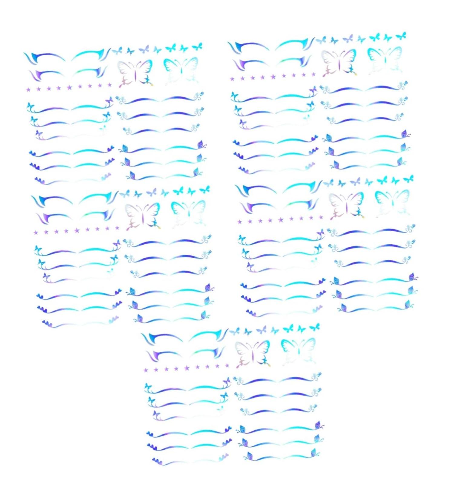 Healeved 30 Sheets Eyeliner Eye Makeup Stickers Temporary Eye Shadow Stickers Glitter Eye Shadow Flash Suit 1 count (Pack of 1) As Shownx5pcs - Buy Online on GoSupps.com