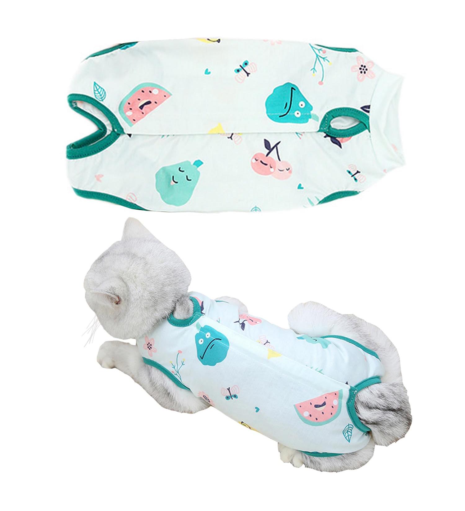 1 Piece Cat Recovery Suit Cat Post Surgery Bodysuit Cat Clothes for Cats Only Specially Designed for Cat Recovery - Buy Online on GoSupps.com