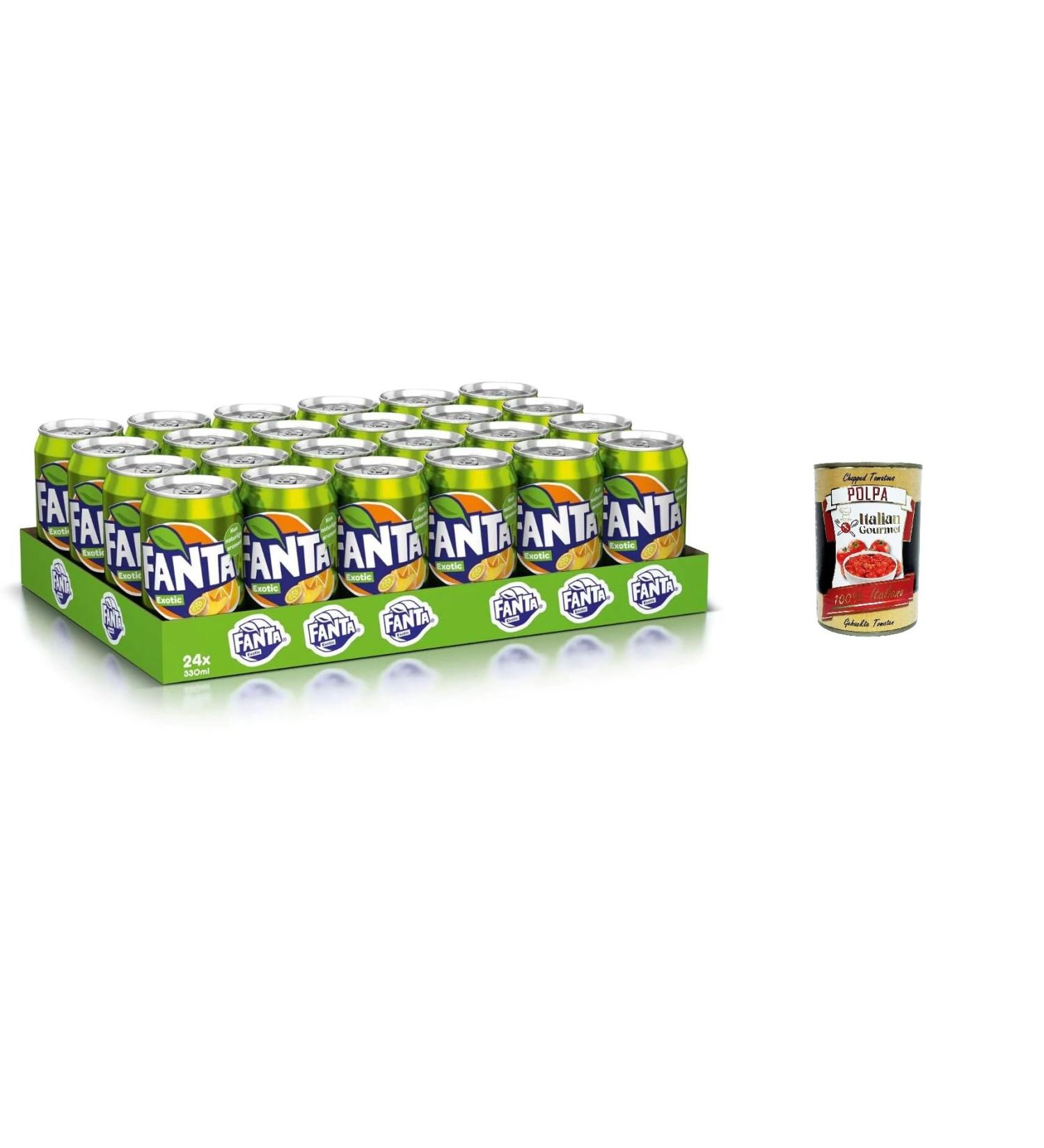  Italian Gourmet E.R. 24 x Fanta Exotic 330ml + Italian Polpa Gourmet 400g - Buy Online on GoSupps.com