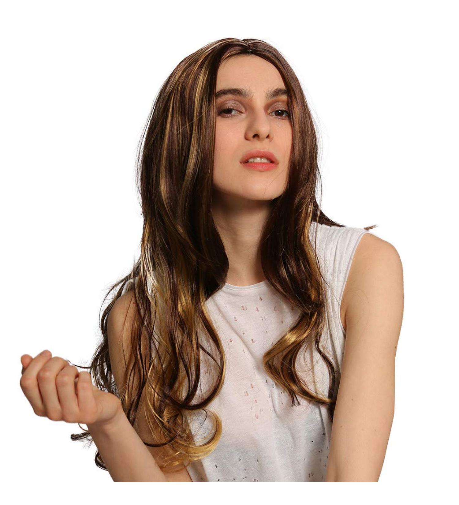 Buy Long Curly Synthetic Wig for Women - Brazilian Cosplay Wavy Hair | 60s 70s 80s Styles - International Shipping - Buy Online on GoSupps.com