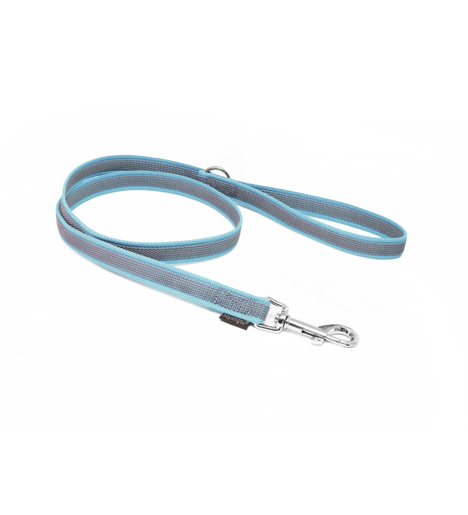 Mystique Rubberized Leash 20mm with Hand Loop Standard Carabiner Light Blue 2m 2m Light Blue