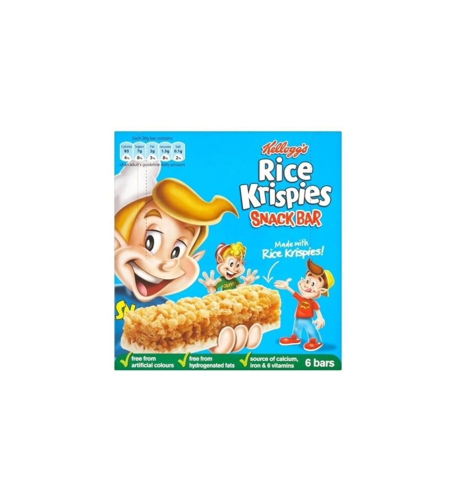 KELLOGG'S Kellogg Rice Krispies Snack Bars (6 x 20g) - Pack of 2
