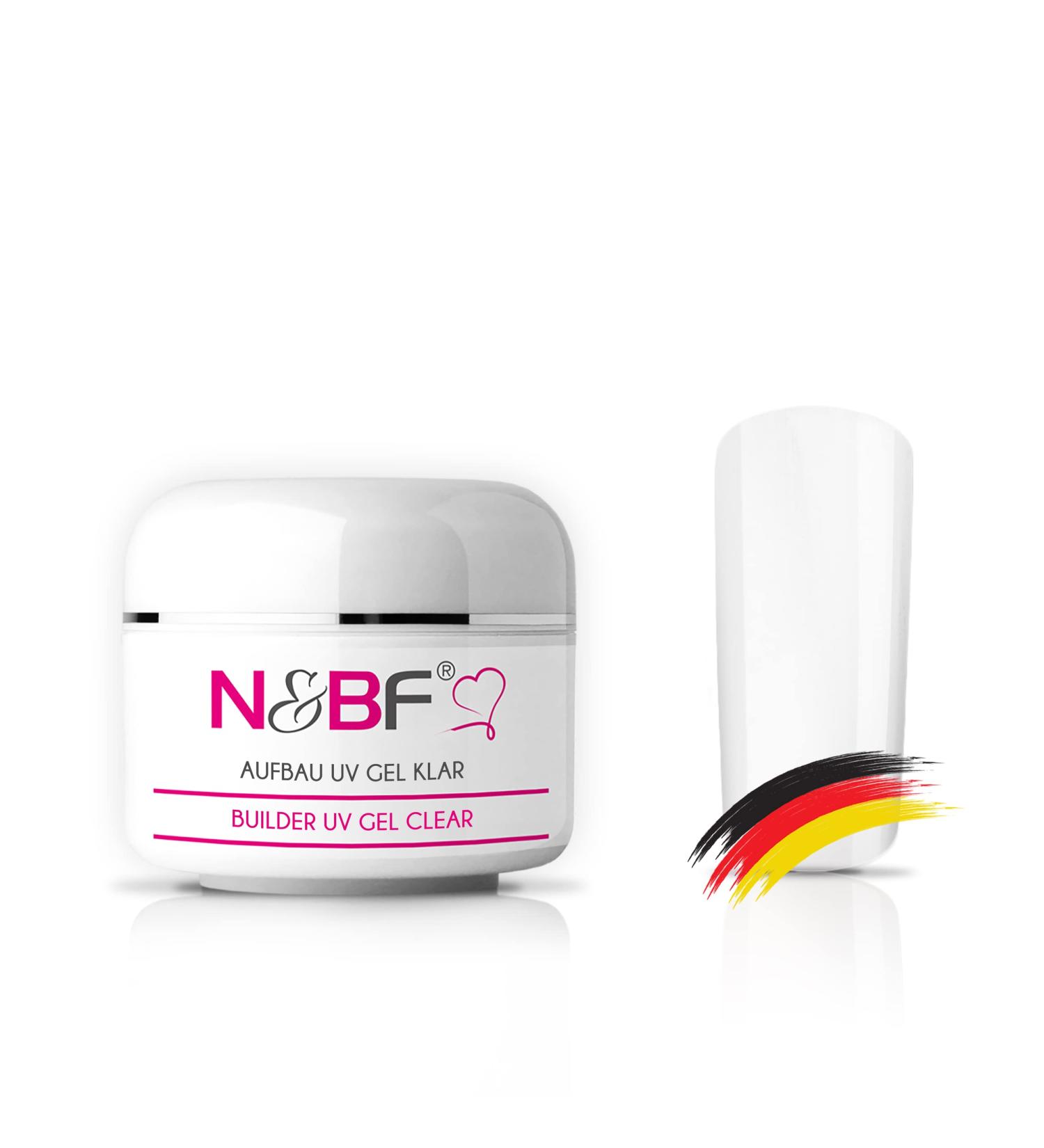 N&BF UV Aufbaugel Clear - High-Quality Professional Builder Gel (5ml) | Acid-Free Self-Smoothing Sculpting Gel for Gelnageln | Buy Online Internationally - Buy Online on GoSupps.com