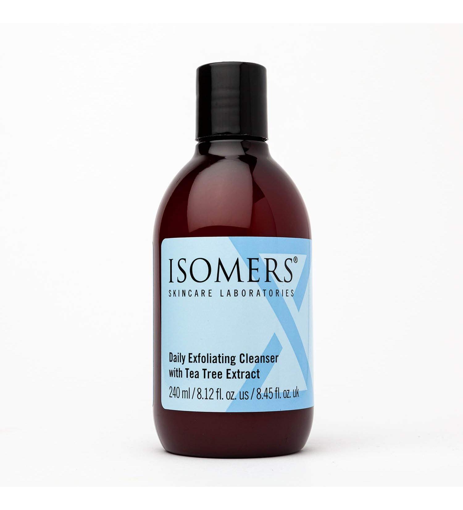ISOMERS Daily Exfoliating Cleanser with Tea Tree Extract - Gentle Radiant Facial Cleanser for All Skin Types | 240ml - Shop Now - Buy Online on GoSupps.com