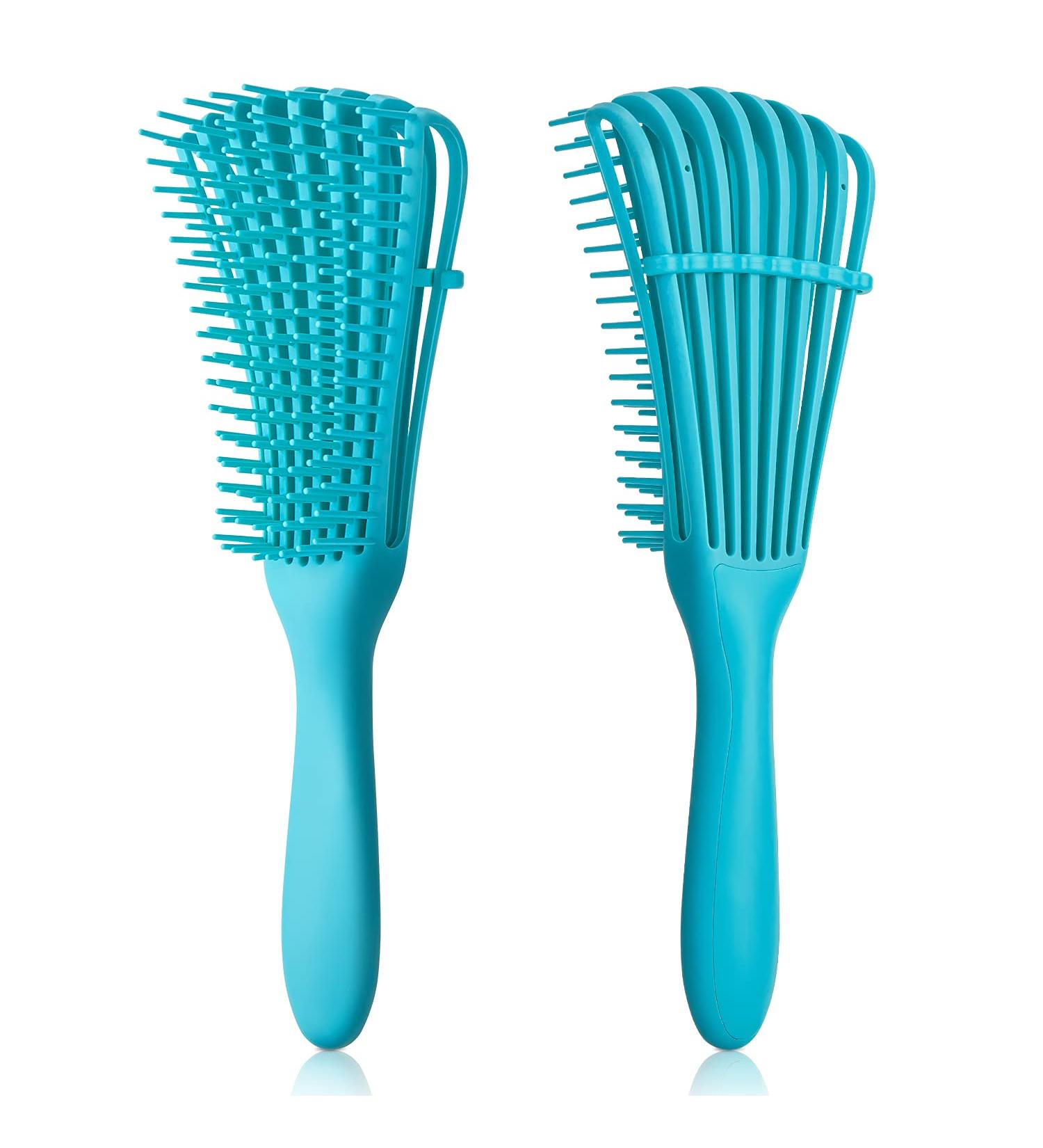 Beature Detangling Brush 2Pcs - Curly Hair Detangler for Women and Kids - Ideal for 3a to 4c Hair Types - Great for Thick Wet Hair - Blue (Pack of 2) - Buy Online on GoSupps.com