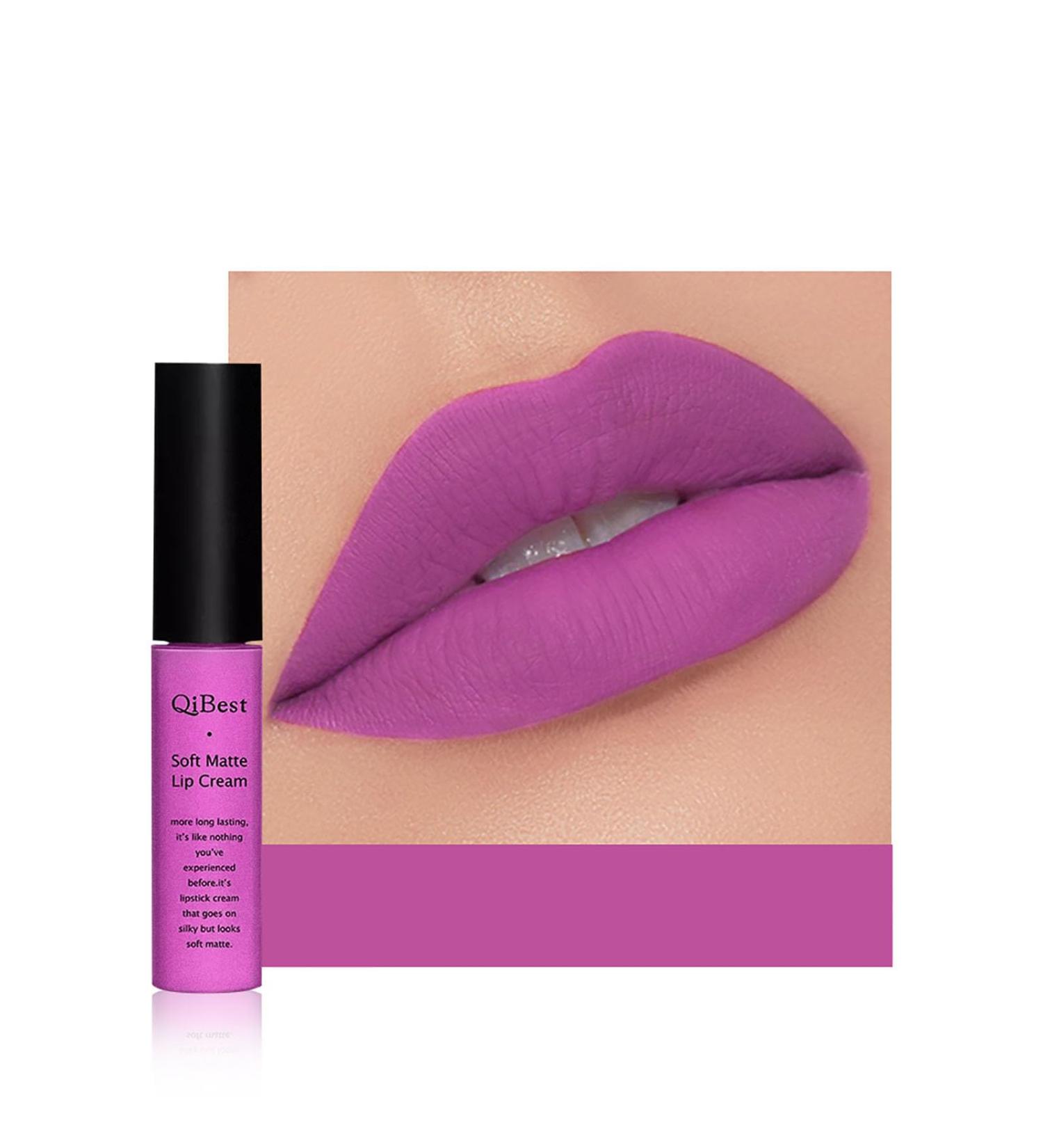  Anifer Velvet Matte Liquid Lipstick Long Lasting and Water Resistant Non-stick Lip Gloss (Violet Color 606) - Buy Online on GoSupps.com