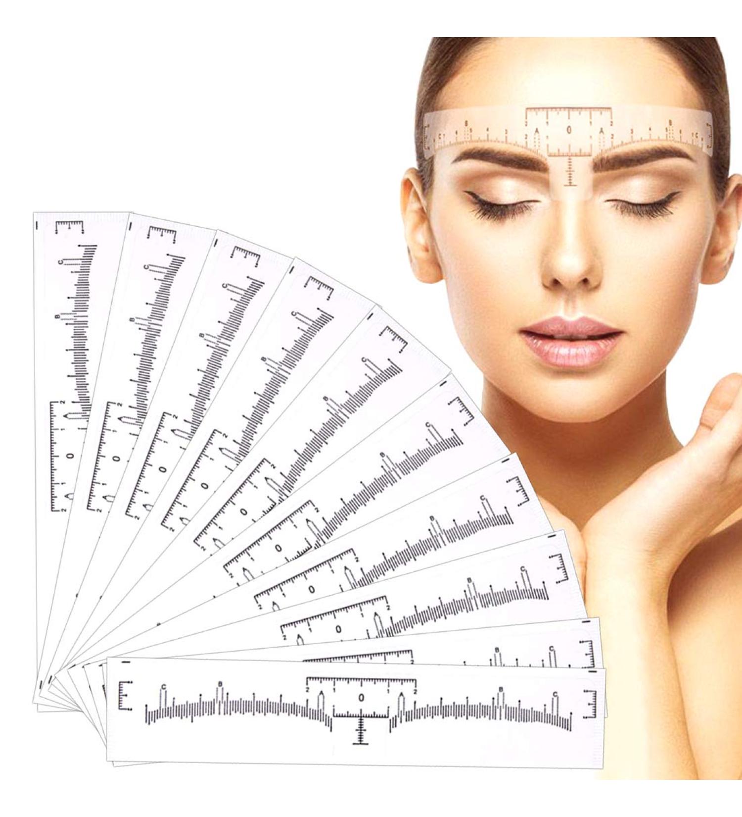100Pcs Disposable Eyebrow Ruler Sticker - Microblading Measureing Tool - Buy Online on GoSupps.com