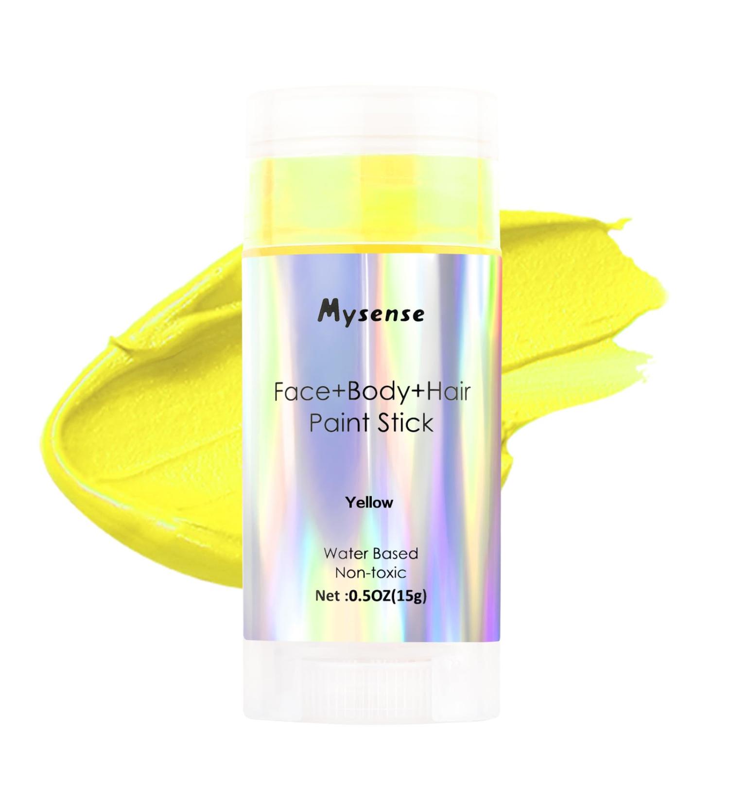 Mysense Yellow Face & Body Paint Stick for Kids & Adults - Non-toxic & Washable Halloween Makeup - Tiger Minions Cosplay - 0.5oz - Buy Online on GoSupps.com