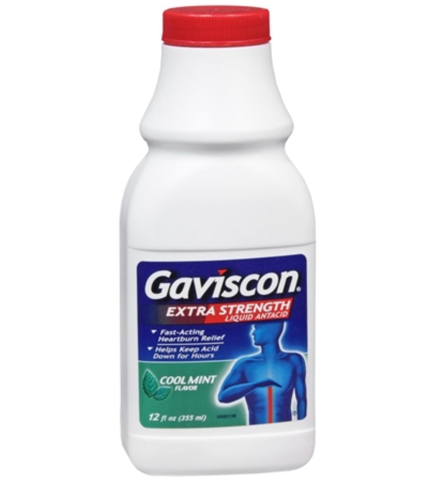 Gaviscon Liquid Extra Strength Cool Mint Flavor 12 Ounce