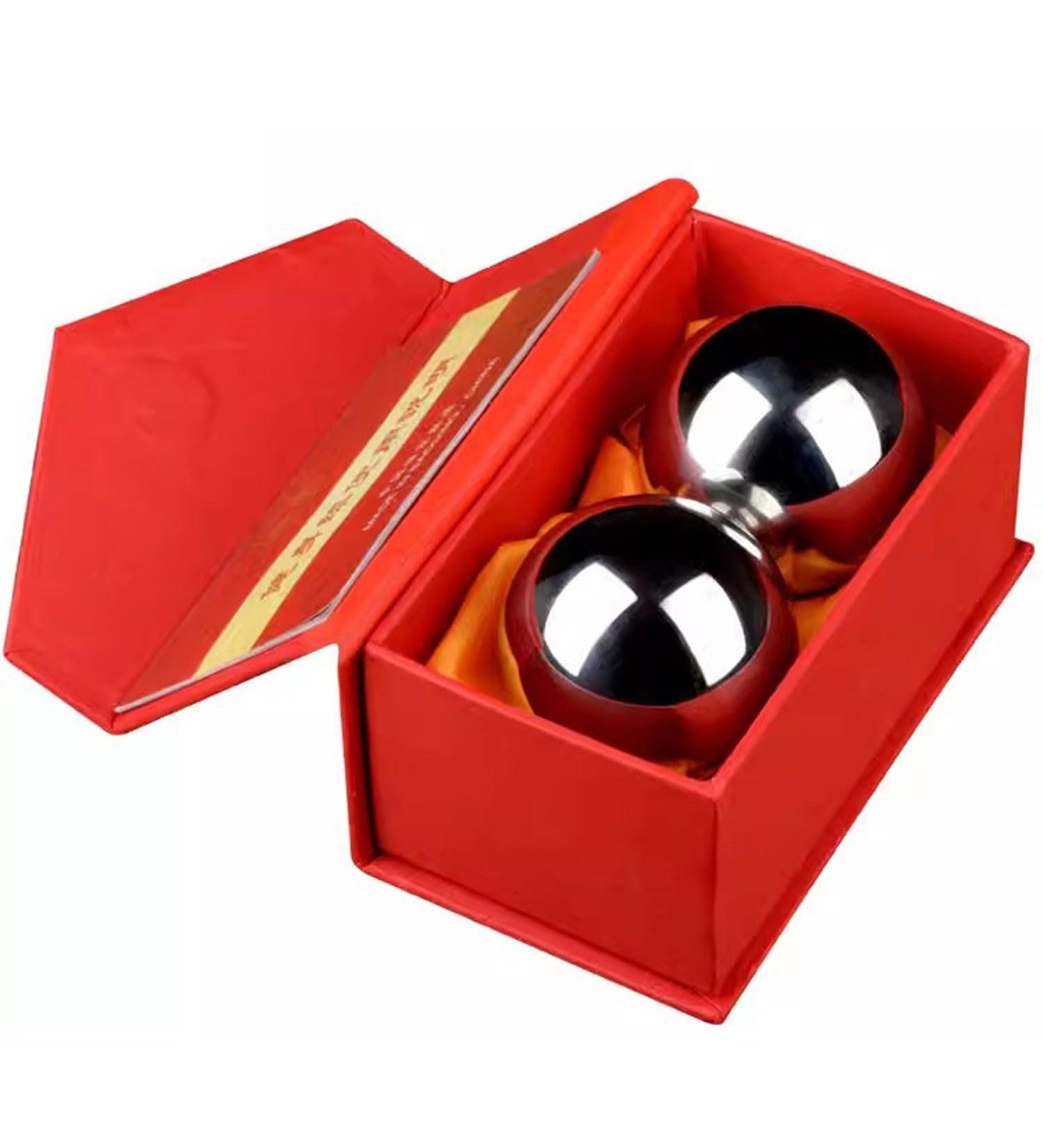 Unbit Baoding Balls - Stainless Steel/Stone Stress Relief Exercise Balls for Adults - Hand Therapy & Stress Relief - Buy Online on GoSupps.com