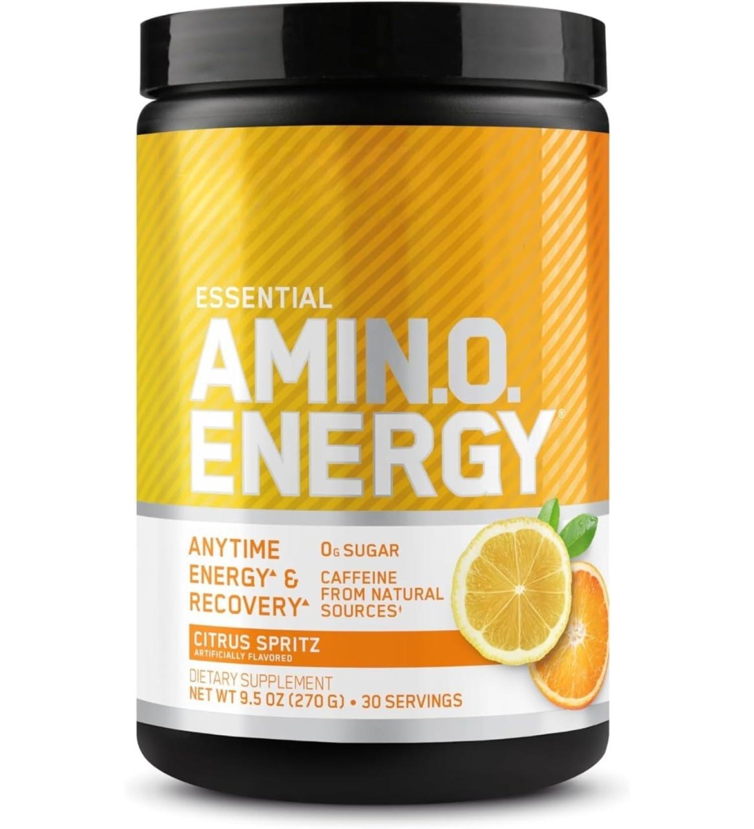 ON Essential Amino Energy | Amino Acid & Energy Formula | 5 Grams of Amino Acids 100 mg of Naturally Sourced Caffeine 5 Calories Sugar Free | 30 Servings (Citrus Spritz) Citrus-Spritz 30 Servings (Pack of 1) - Buy Online on GoSupps.com