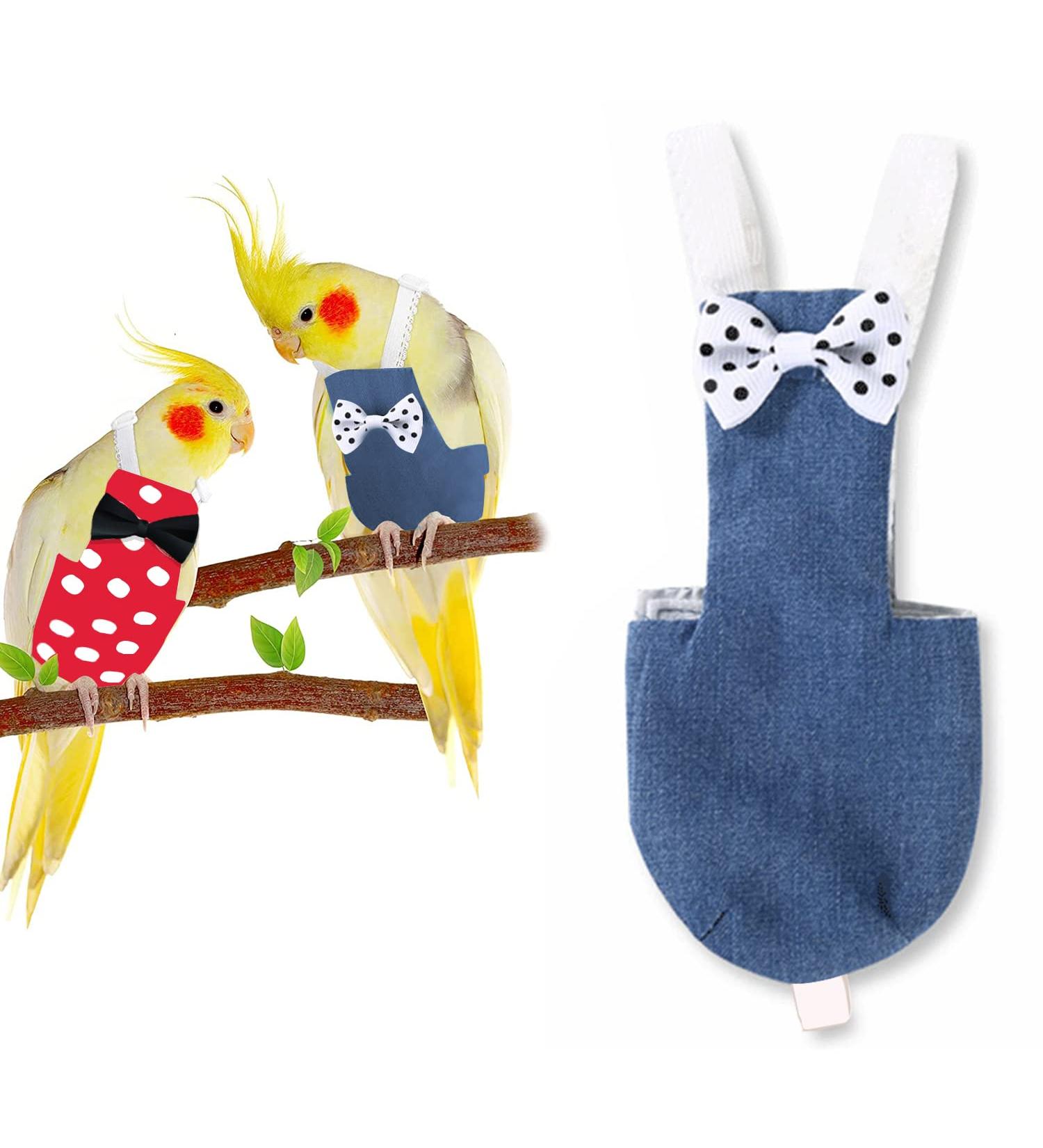 Urine Waterproof Bird Flight Suit Liners for Parrots - Medium Blue Cowboy - Buy Online on GoSupps.com