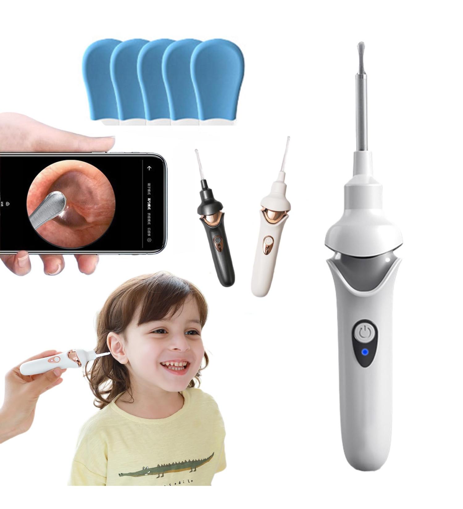 Tweddy Smart Ear Wax Remover Clean Ears Ear Wax Remover USB Charging Ear Wax Remover acuum Suction LED Light Easy-to-Use Ear Cleaner for Kids & Adults (White(Internal camera)) - Buy Online on GoSupps.com