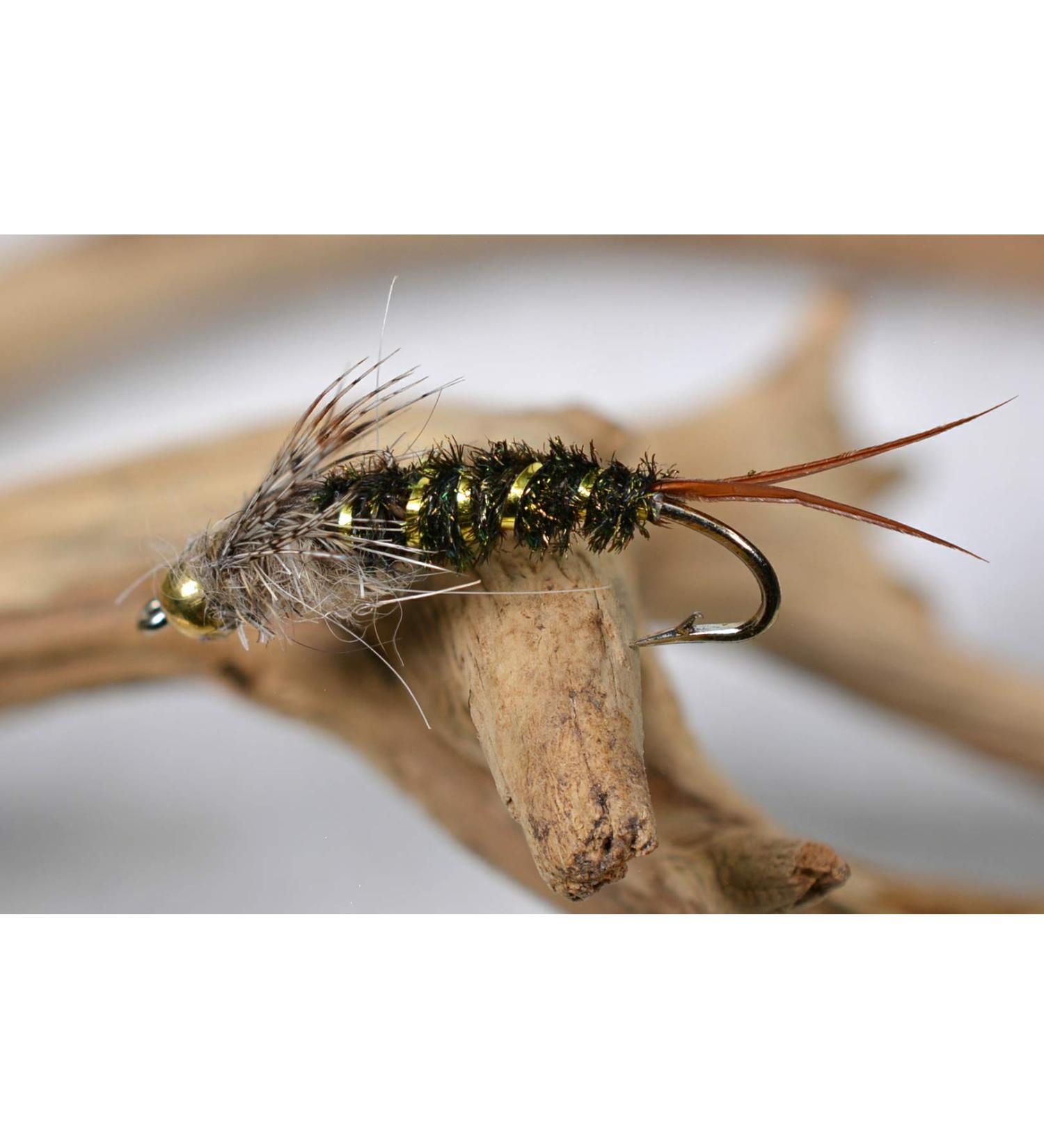 Region Fishing 20 Incher Stonefly Nymph Fly | Tungsten Bead | Mustad Signature Hooks |1 Dozen Flies Hook #14