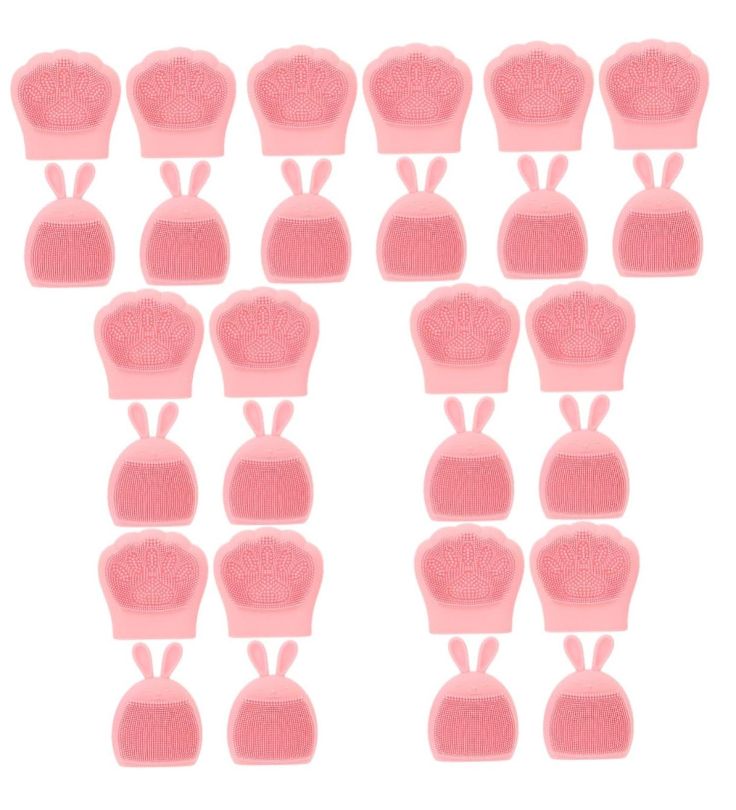 FOMIYES 28 Pcs Rabbit Ears Facial Brush Facial Cleansing Brush Handheld Massagers Hand Held Massager Portable Massager Face Cleaning Brush Silica Gel Miss Household Massage Brush Light Pinkx7pcs 7.5x7.5cmx7pcs - Buy Online on GoSupps.com