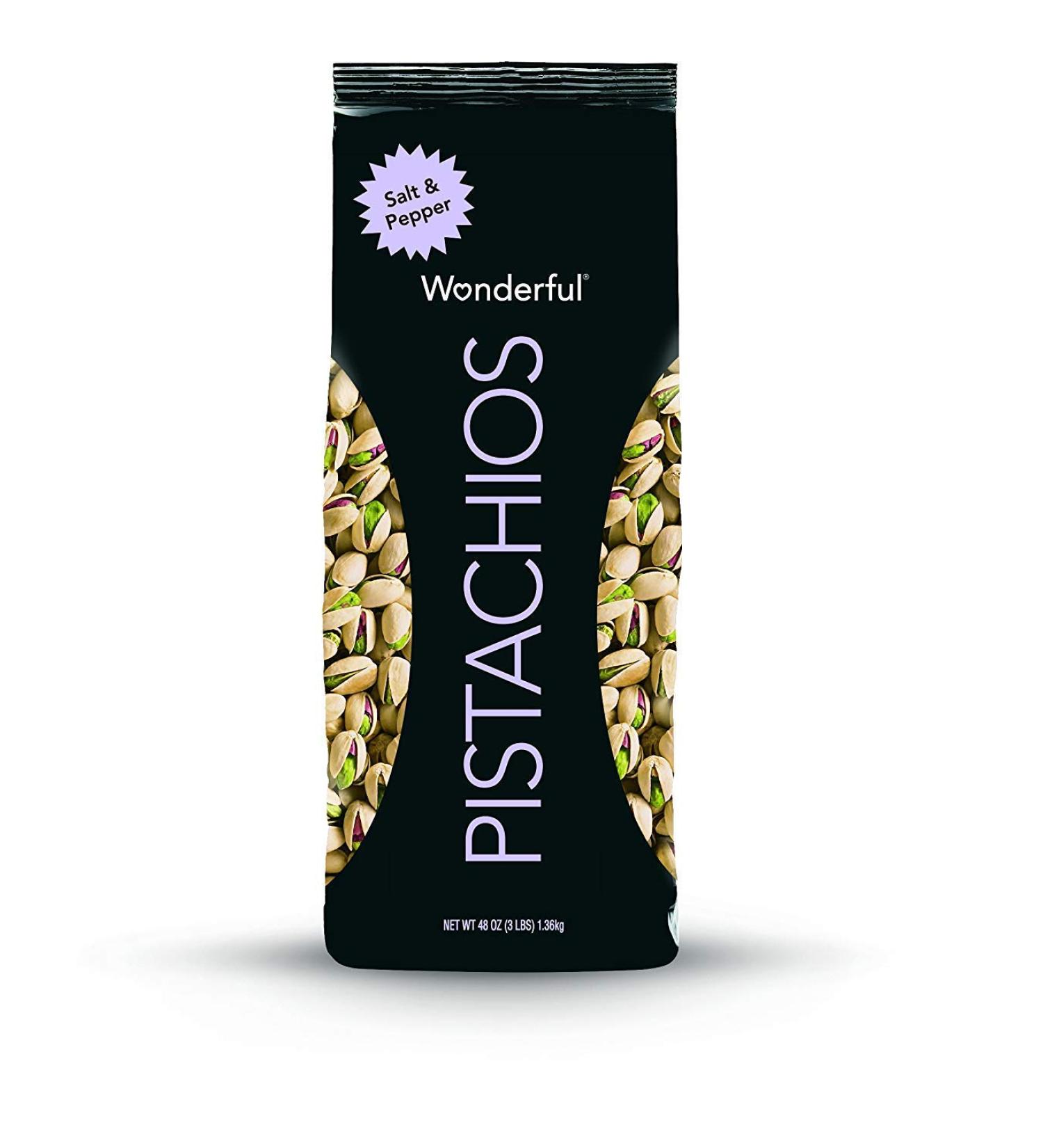 Wonderful Pistachios Salt and Pepper Flavor 48 Ounce Bag - PACK OF 2
