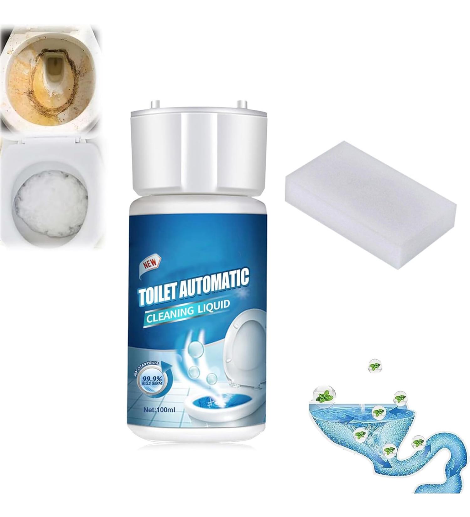 Splash Foam Toilet Cleaner Splash Toilet Cleaner Toilet Active Oxygen Agent Splash Foam Toilet Bowl Cleaners (1PCS+1pcs Nano Sponge) - Buy Online on GoSupps.com