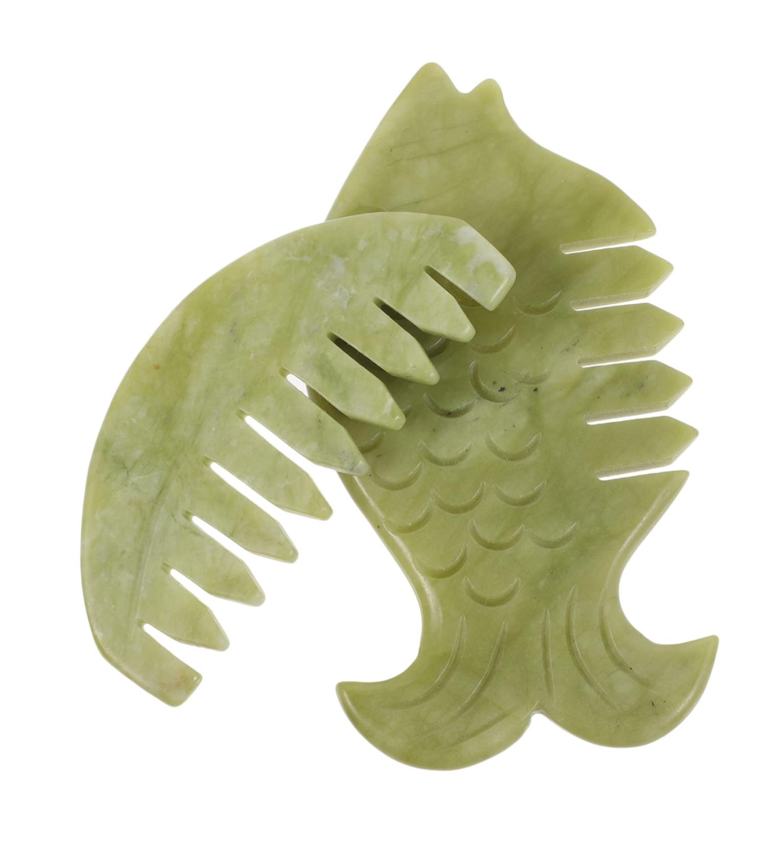 Fomiyes 2-Set Gua Sha Combs | Jade Massage Tool for Facial & Scalp Care | Body Sculpting & Skin Wellness - Buy Online on GoSupps.com