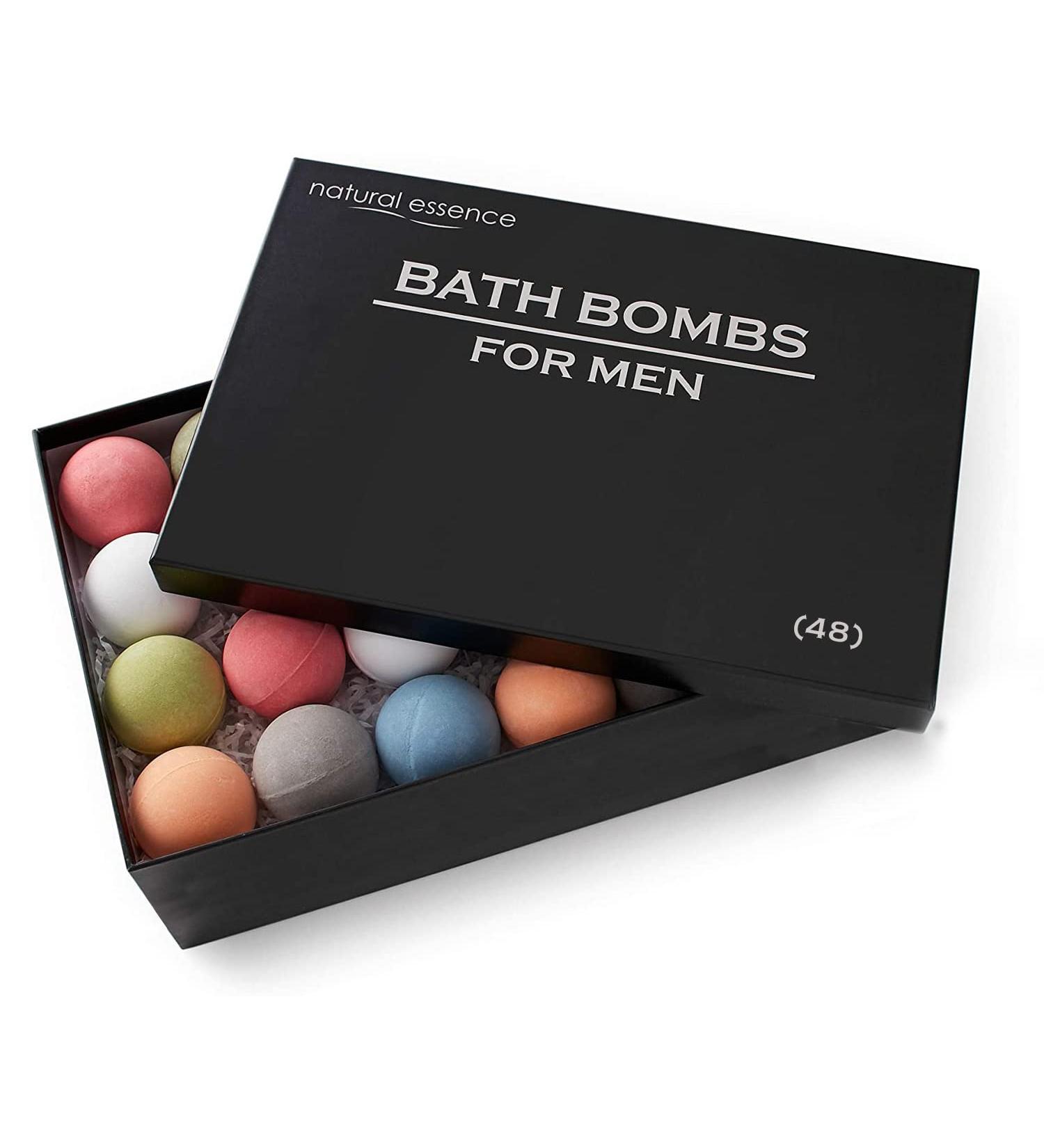 Ultimate Men's Bath Bomb Gift Set - 48 Pieces | Natural Essence - Buy Online on GoSupps.com
