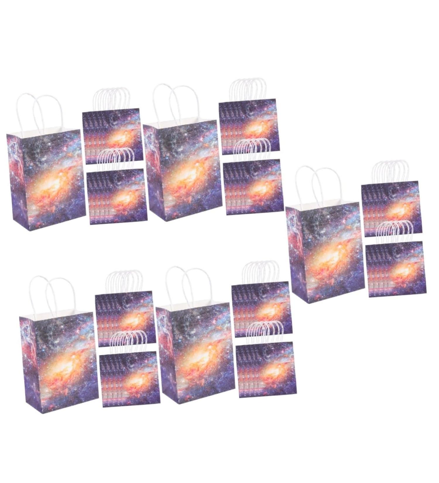 JECOMPRIS 80 Pcs Portable Paper Bag Space Bag Party Favor Bags for Kids Birthday Paper Goodie Gift Bags Outer Space Favor Bags Party Boxes Party Bags Printing Child Shopping Bag 1 count (Pack of 1) As Shownx5pcs - Buy Online on GoSupps.com