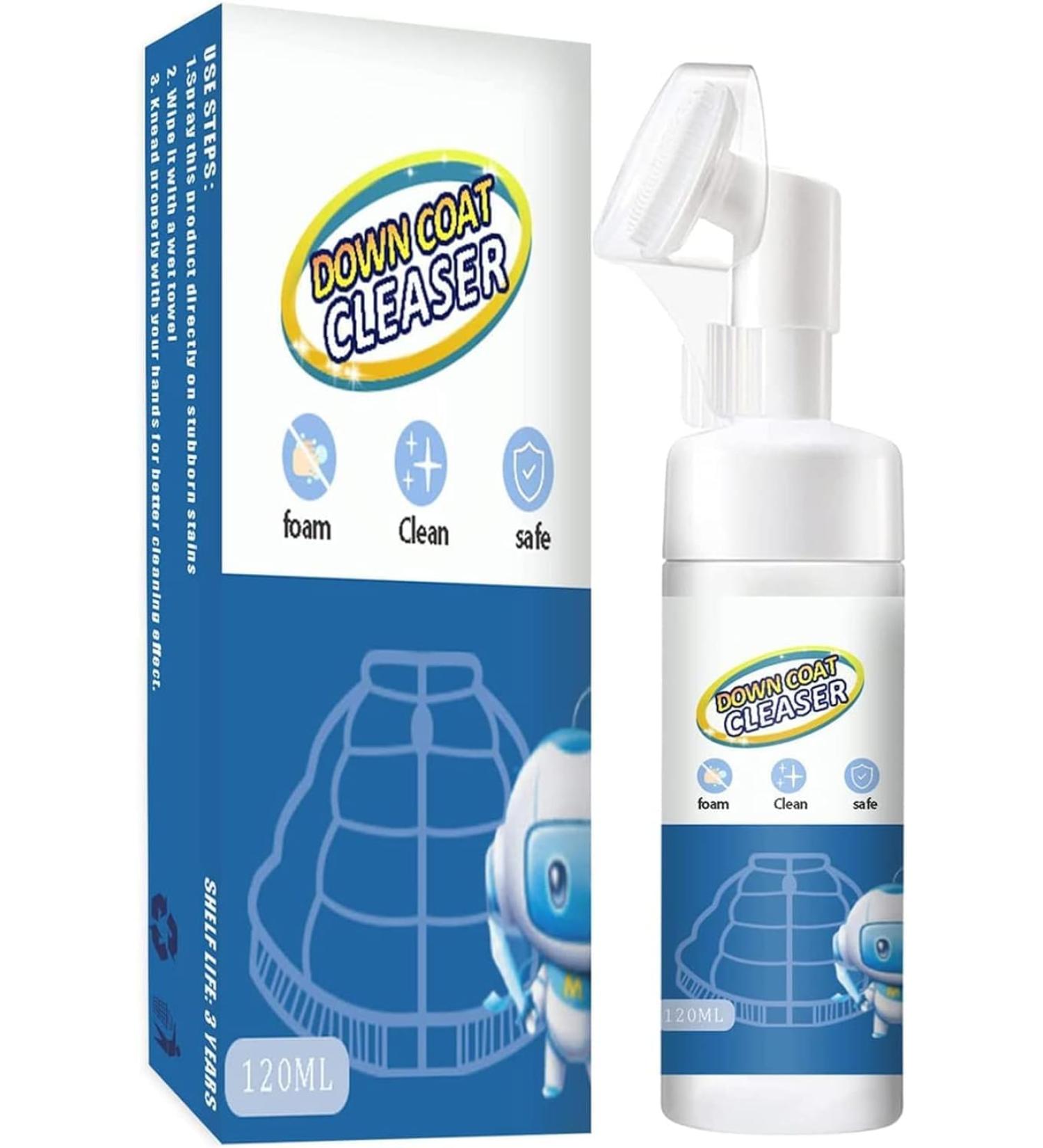 Downwear Detergent Down Jacket Laundry Detergent Dry Cleaning Spray Down Jacket Cleaner Dry Cleaning Quick Cleaning Agent for Down Jacket with Brush Head (1pcs) - Buy Online on GoSupps.com