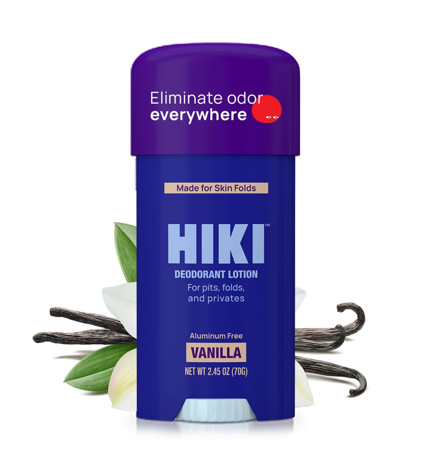 HIKI Whole Body Deodorant Cream for Underarms Skin Folds + Private Parts Deodorant. Aluminum-Free Talc Free & Designed For Sensitive Skin -NEW FORMULA- (Vanilla - 1 Pack) Vanilla 2.45 Ounce (Pack of 1) - Buy Online on GoSupps.com