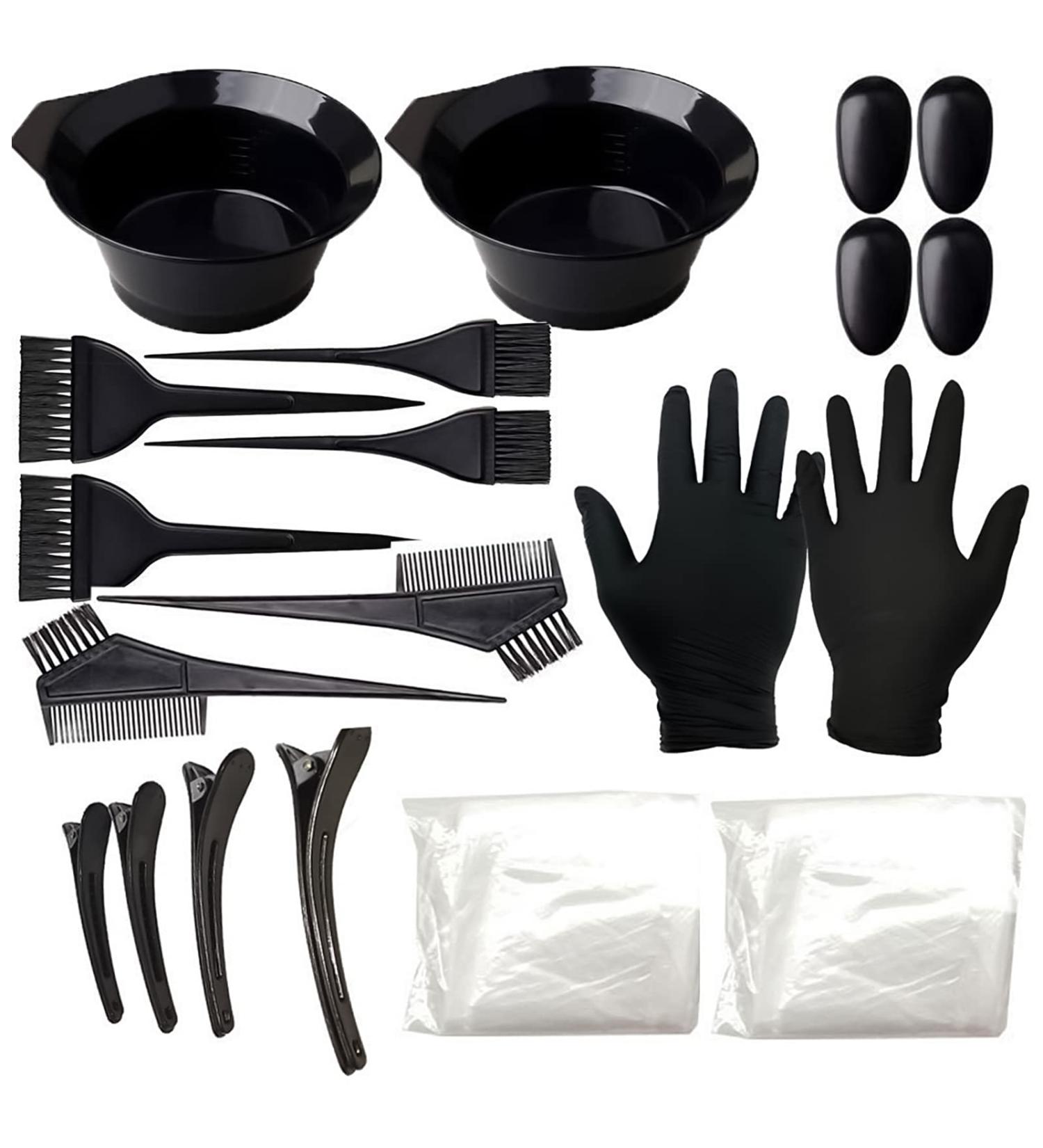 PMECXD Hair Dye Coloring DIY Salon Tool Kit - 21 Pieces for Professional Hair Tinting & Coloring - Includes Bowl, Brush, Ear Cover, Gloves - Ideal for Hair Dyeing, Bleaching, and Styling - Buy Online on GoSupps.com
