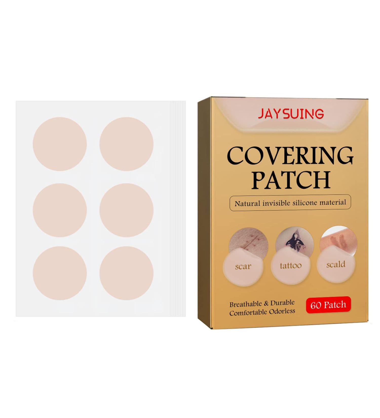 TatttooCover Up Sticker Skin Scar Pimple Sticker Skin Concealing Patches 60 Soft Breathable Latex TatttooCover Up Stickers for Scars and Taattoos Waterproof Skin Tone Inv - Buy Online on GoSupps.com
