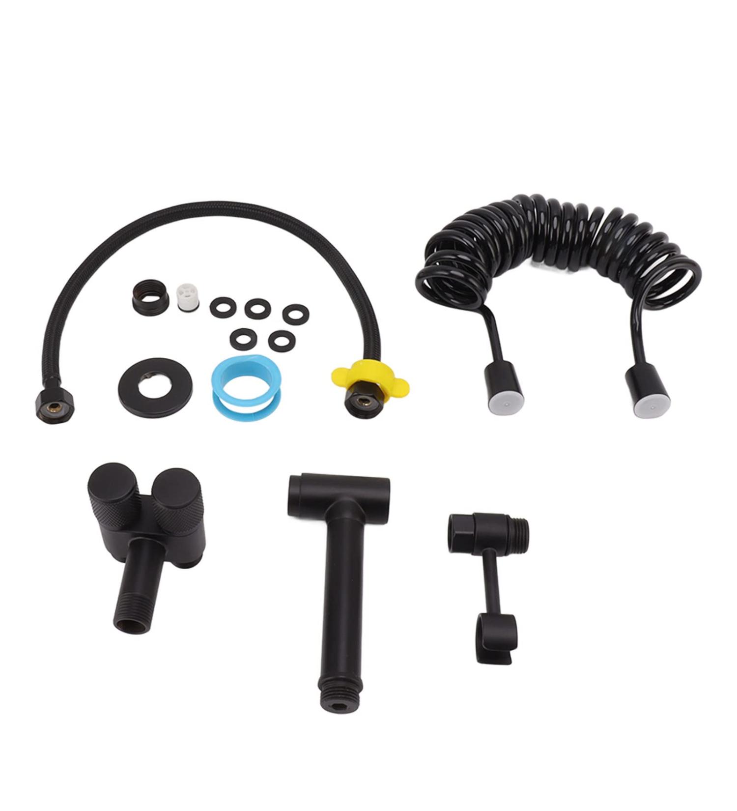 High Pressure Toilet Bidet Sprayer Kit - Modern Brass Toilet Spray for Women - Black Bathroom Fixture - International Shipping Available - Buy Online on GoSupps.com