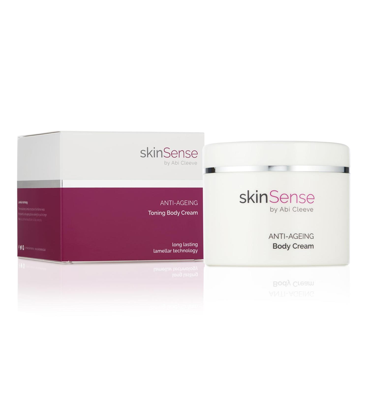 SkinSense's Anti-Ageing Toning Body Cream 400ml Toning Body Butter Hydrating Cream for Dry Skin Firming Body Lotion for Mature Skin Skin Firming Body Butter - Buy Online on GoSupps.com