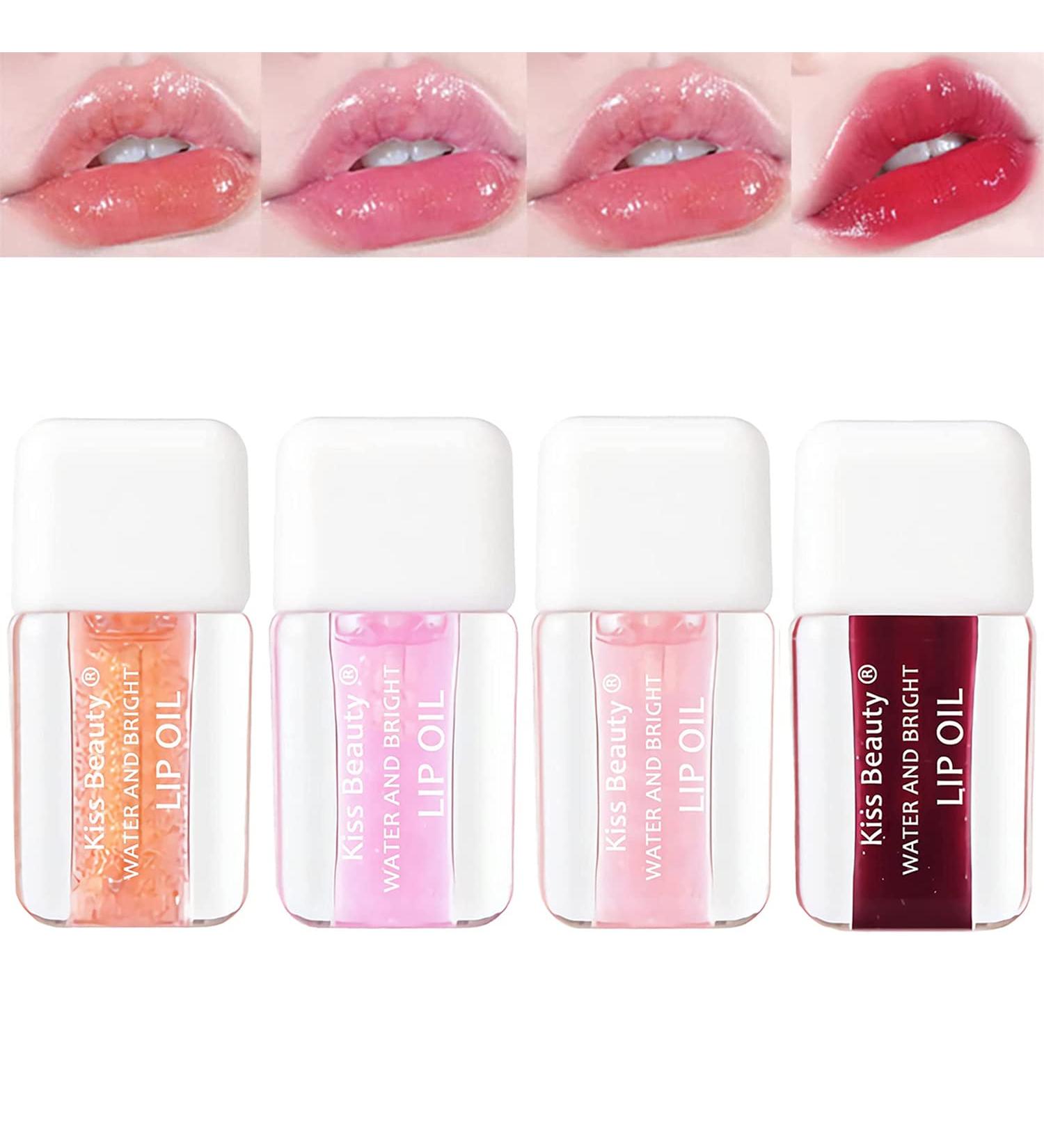 Pearlescent Fruit Plumping Lip Oil Set - Long Lasting & Nourishing Gloss Kit - Buy Online on GoSupps.com
