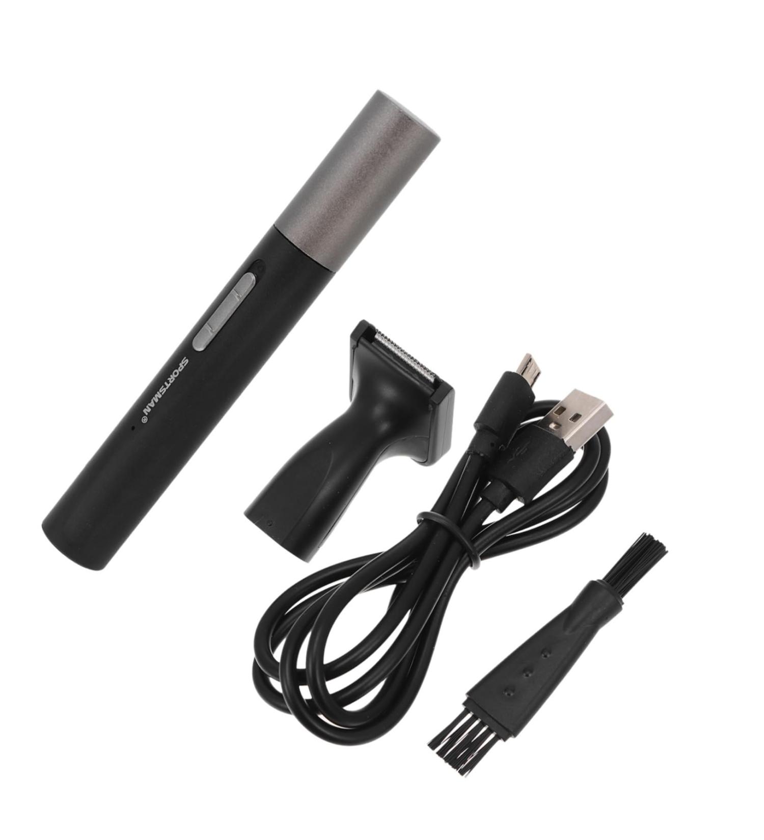 Beaupretty Nose Hair Trimmer & Electric Facial Cleaner for Men & Women - Metal Razor Shaver Body Shavers Hand Wisking Tool - 13x1.6cm Black - Buy Online on GoSupps.com