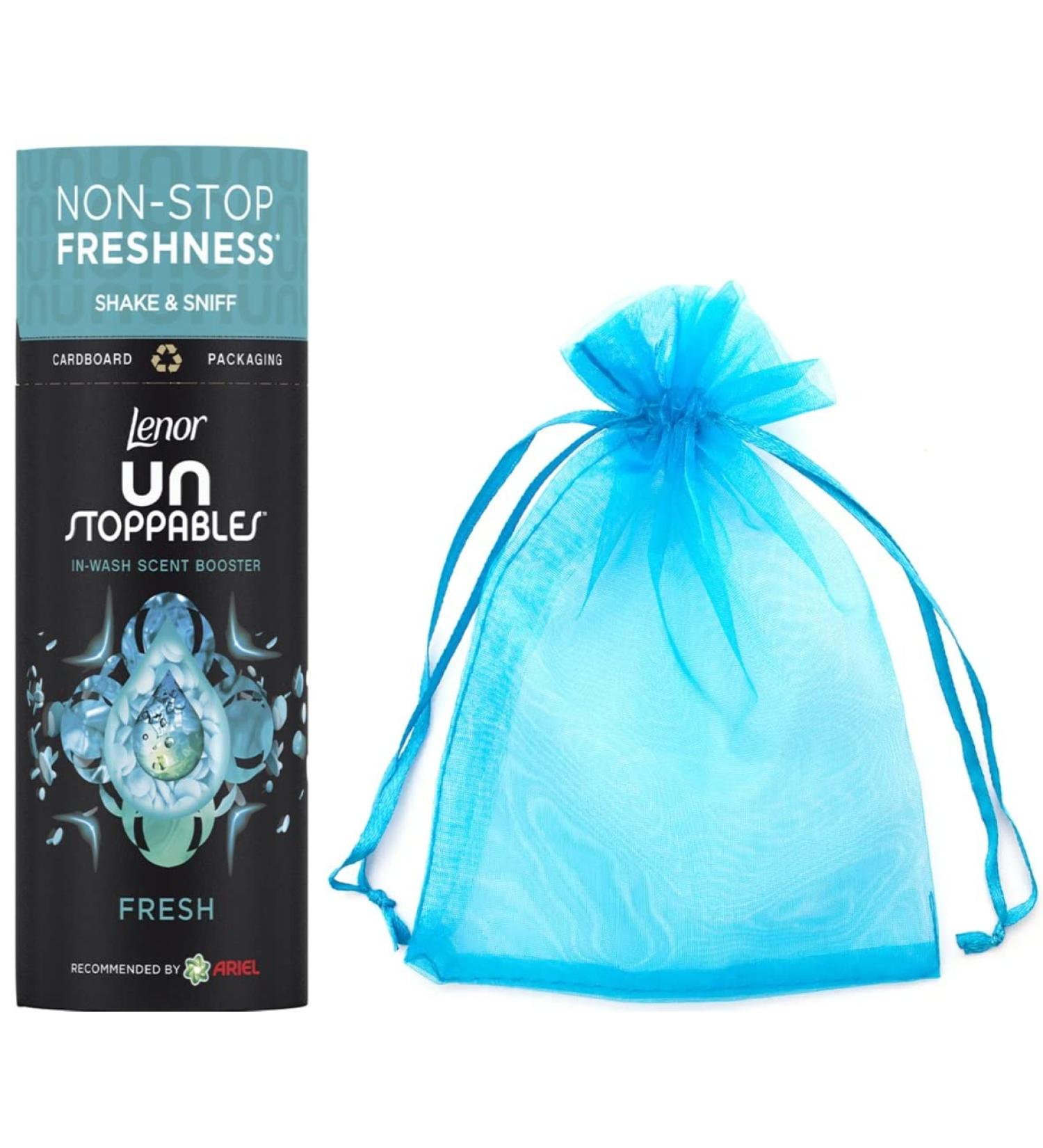 Lenor Unstoppables Laundry Perfume in-Wash Scent Booster Beads 176gr Fresh Scent 1Pk + Our Gift for You: Organza Bag Size: 9 x 7 x 0.1 cm - Buy Online on GoSupps.com