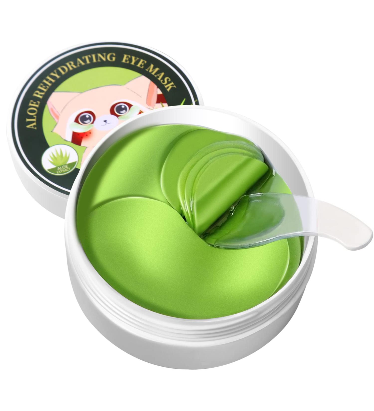 60 Pcs Aloe Vera Under Eye Masks - Reduce Puffy Eyes, Dark Circles, Wrinkles & Fine Lines - Natural Ingredients for Youthful, Firm Skin - Buy Online on GoSupps.com