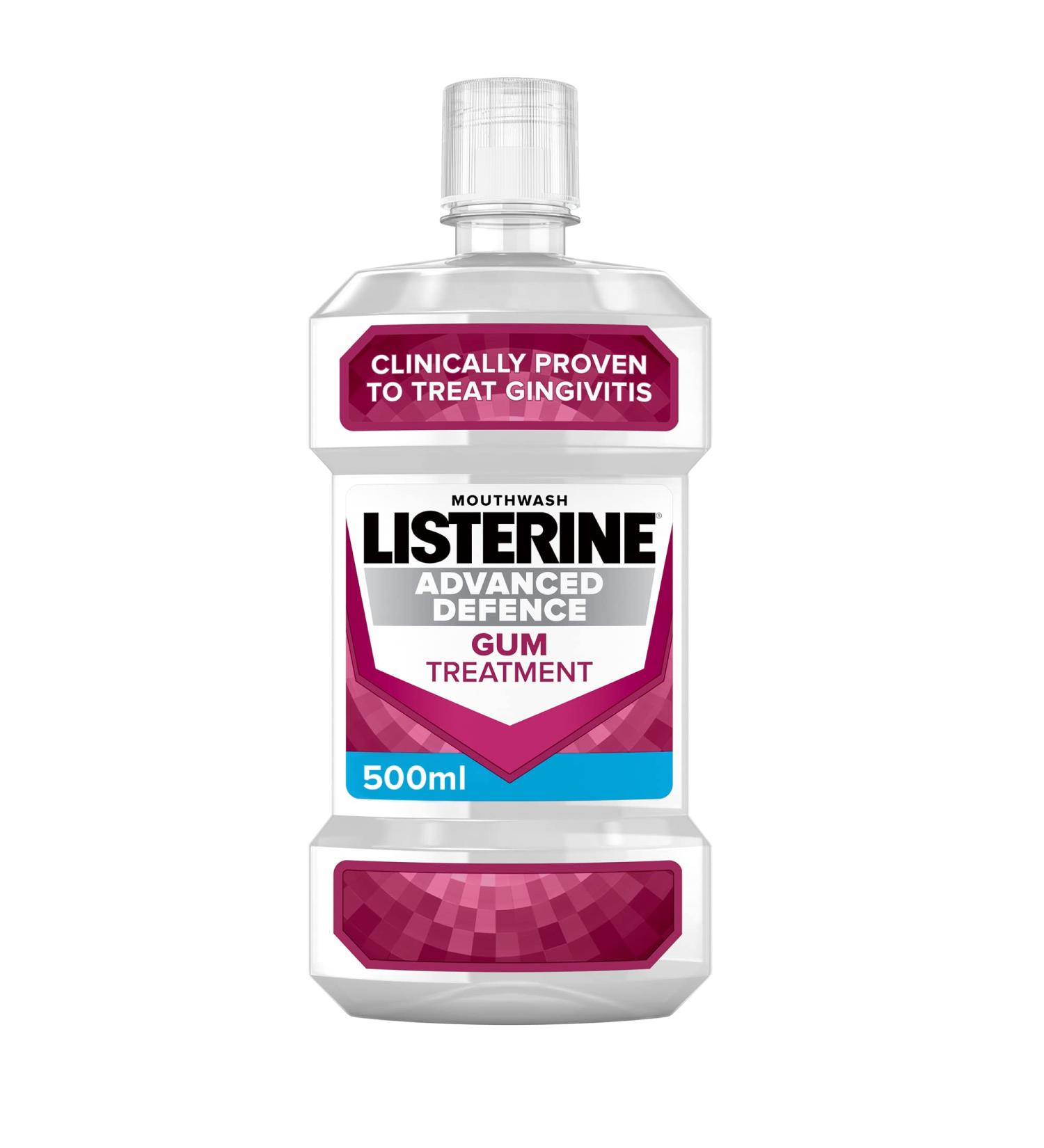 Listerine Advanced Defence Gum Treatment for Gingivitis 500ml - 16.9 Fl Oz - Pack of 1 - Buy Online on GoSupps.com