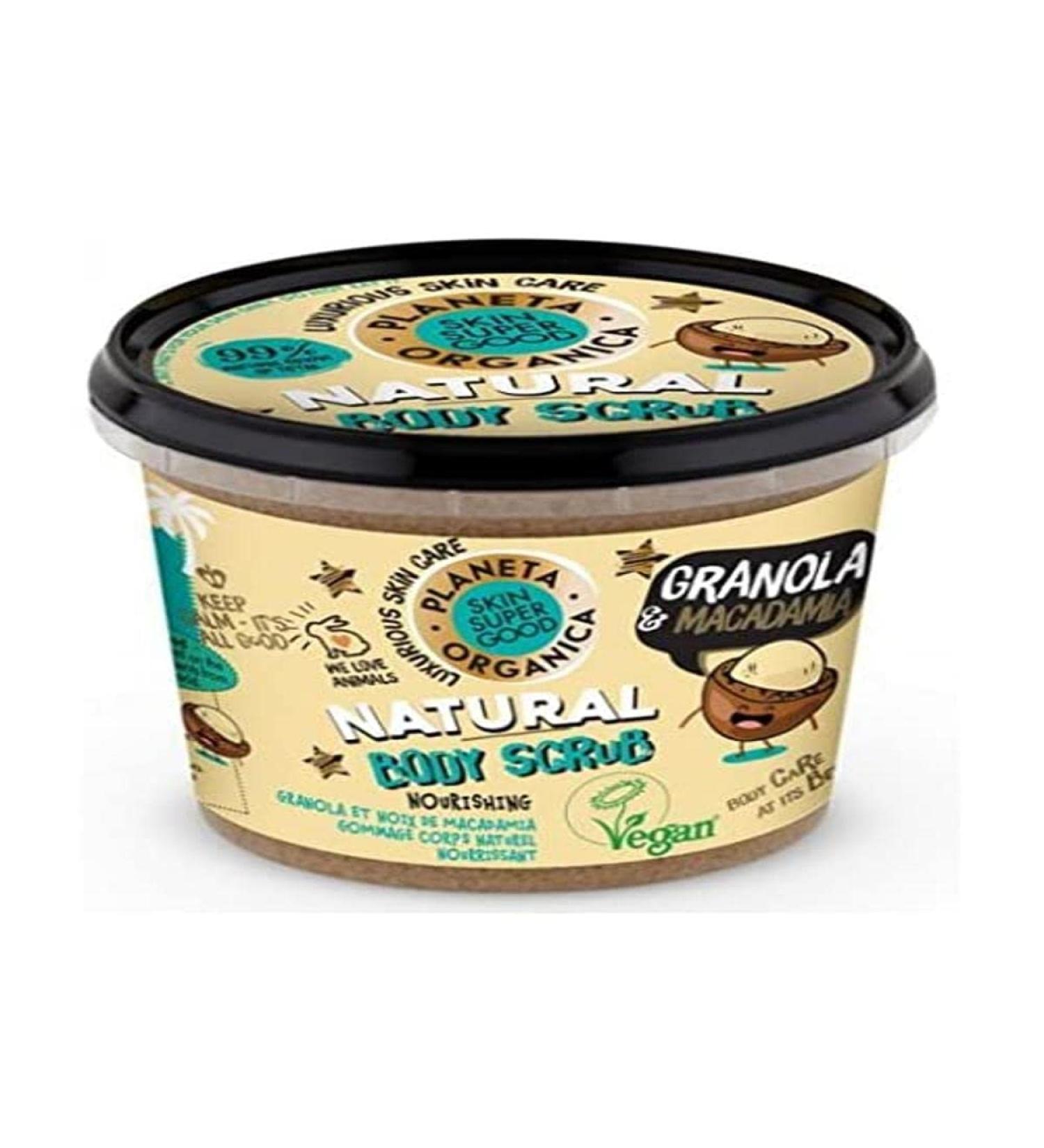 SKIN SUPER GOOD Natural Body Scrub Granola & Macadamia Nut 360 ml
