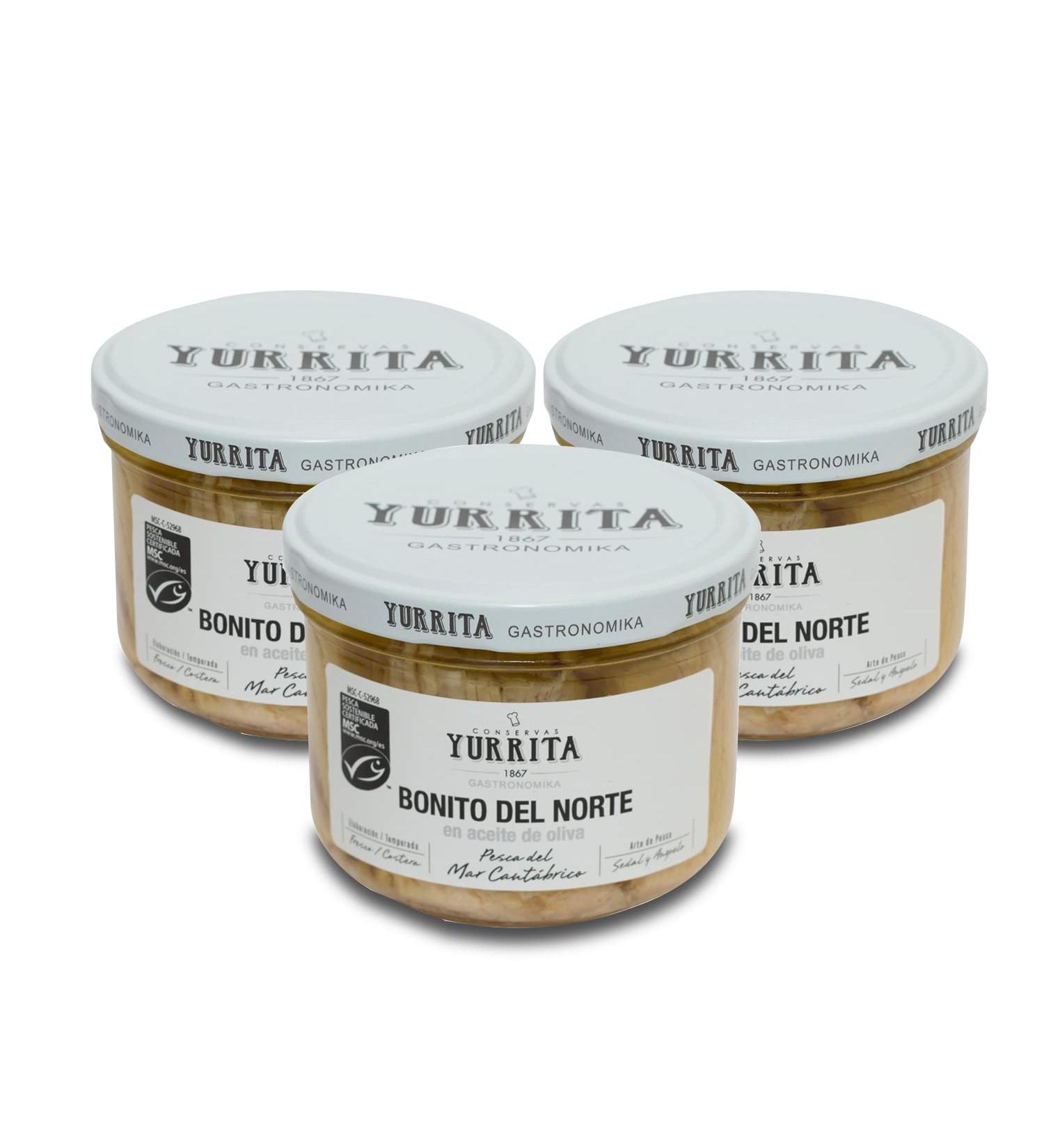 Conservas Yurrita White Tuna in Olive Oil Spanish Delicatessen 3x 150 g