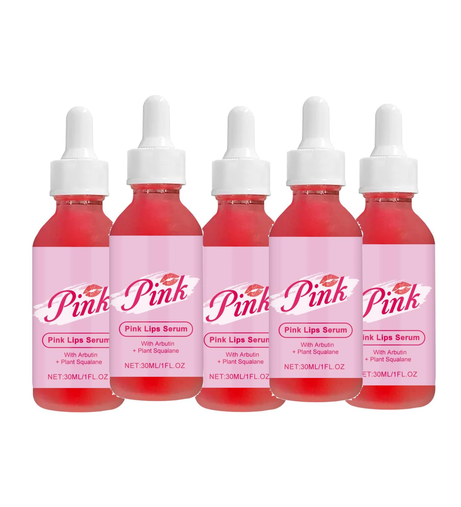 Pink Lip Plumping Serum and Repairing Oil Overnight treatment nourishing moisturizing balm for dry and dark lips brightening to reduce discoloration and improve elasticity non-sticky (5) - Buy Online on GoSupps.com
