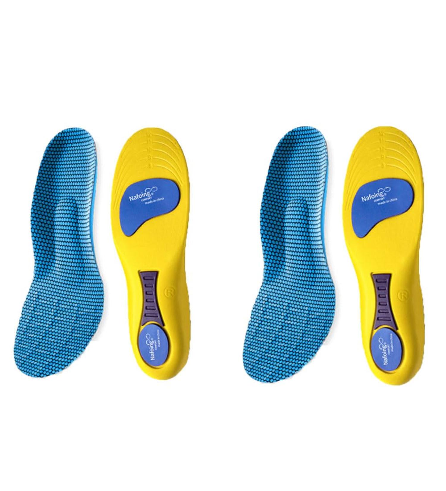 Norelie Comfysole Orthopedic Insoles - Pressure Relief & Support for Flat Feet Plantar Fasciitis | Yellow - 2 Pairs (Size 41-42) - Buy Online on GoSupps.com