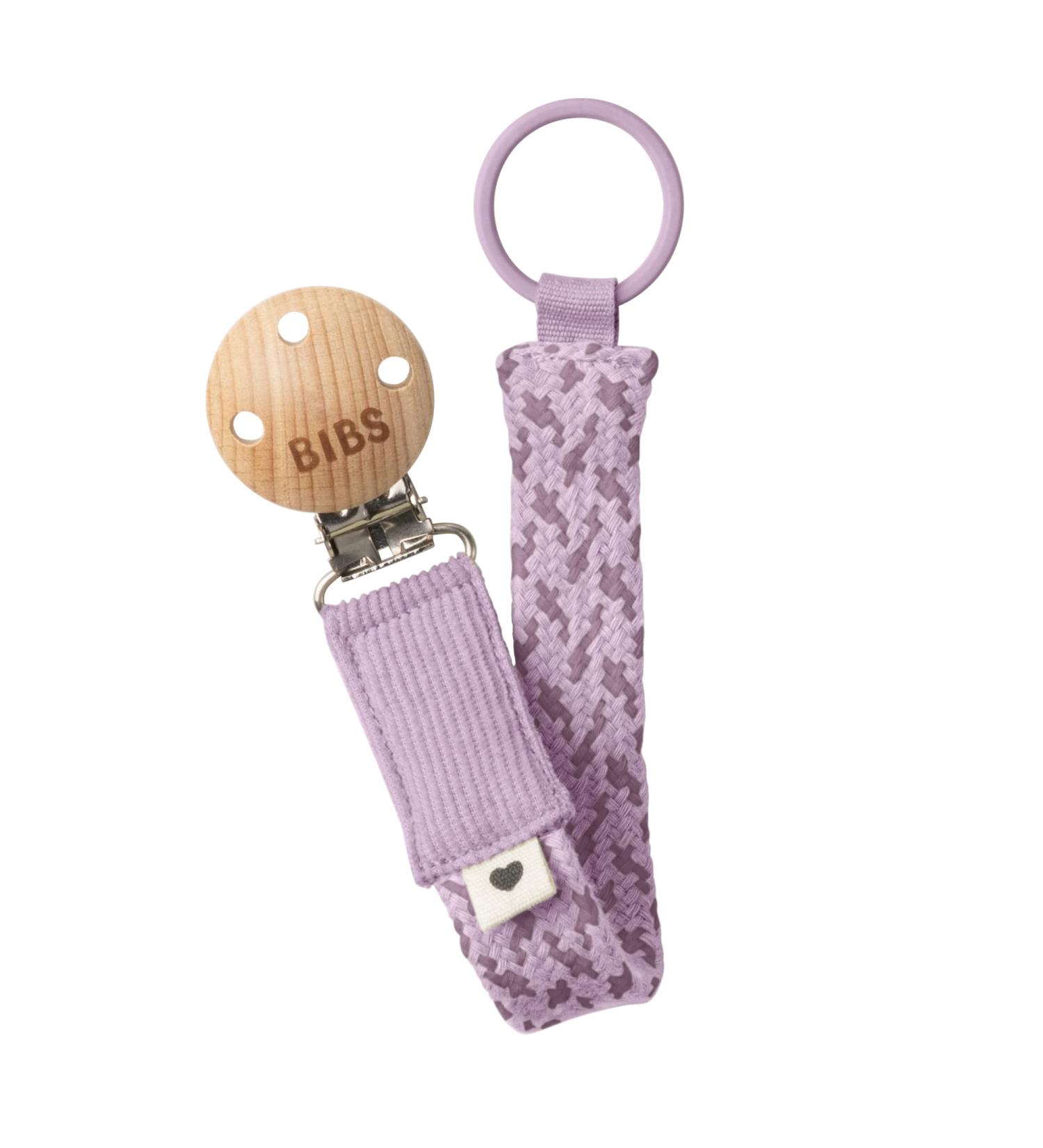 BIBS Organic Cotton Pacifier Clip String - Danish Design, 0-36 Months, Violet Sky/Mauve - Buy Online on GoSupps.com